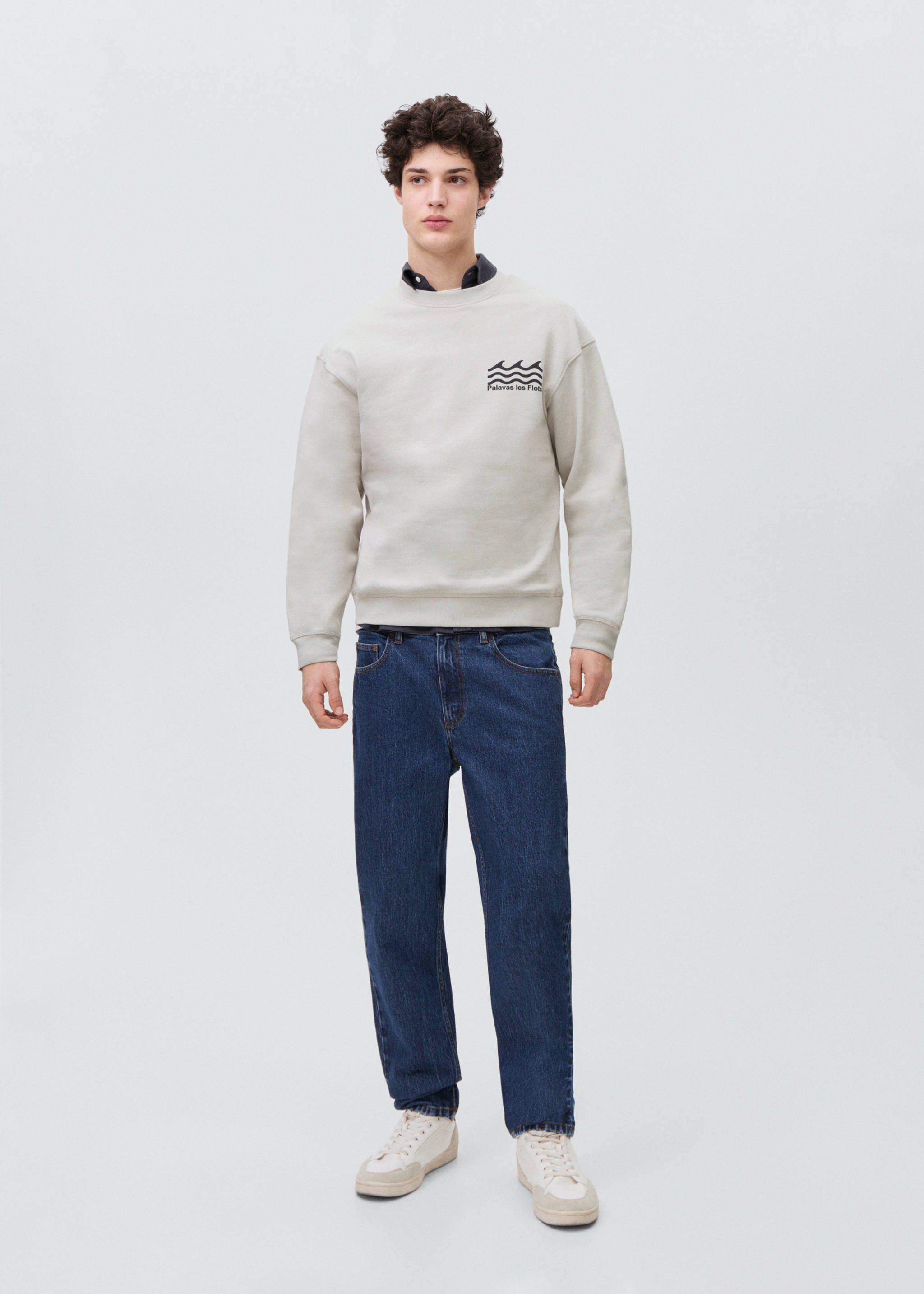 Printed cotton sweatshirt - General plane