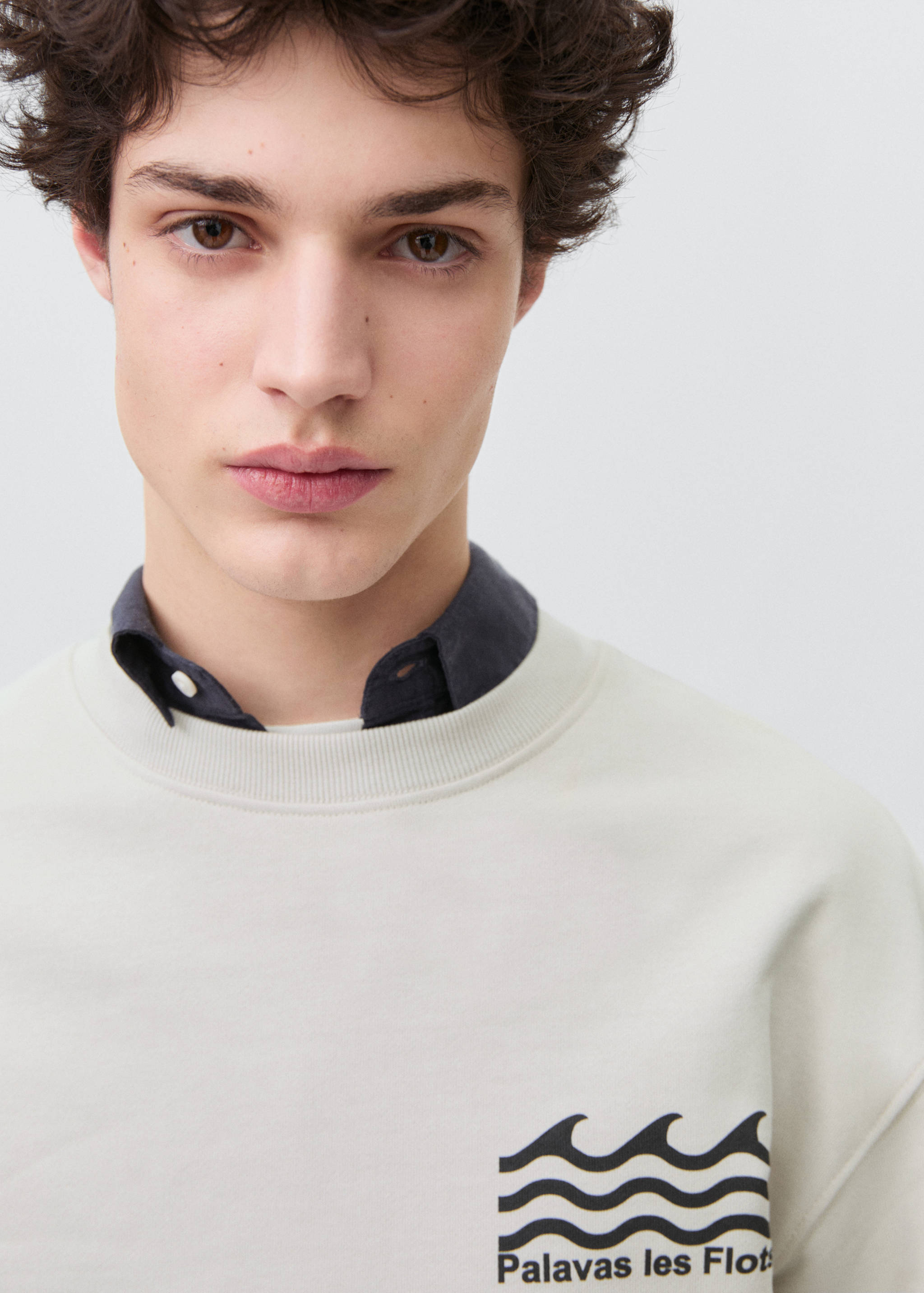 Printed cotton sweatshirt - Details of the article 1