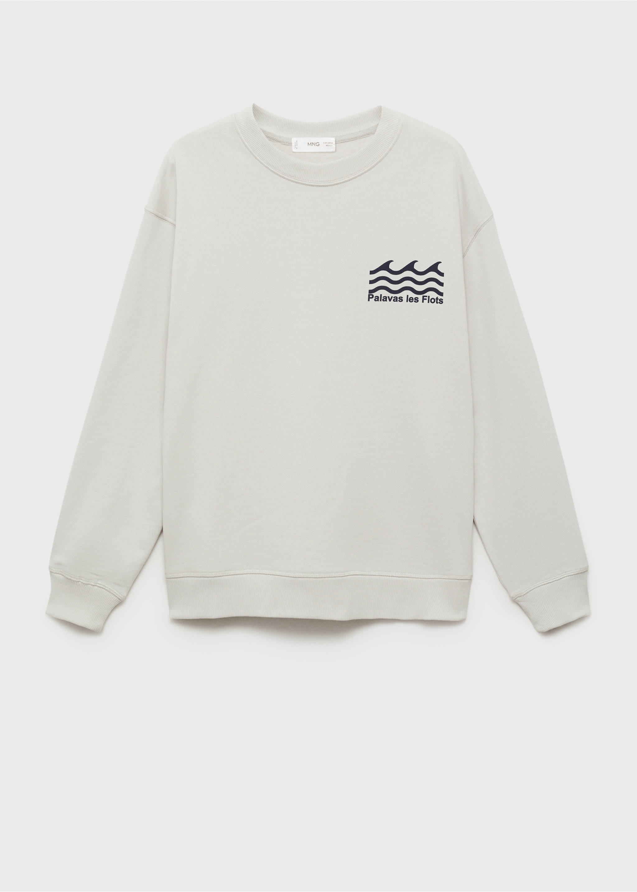 Printed cotton sweatshirt - Article without model, Grey. Ref: 87035738-00.