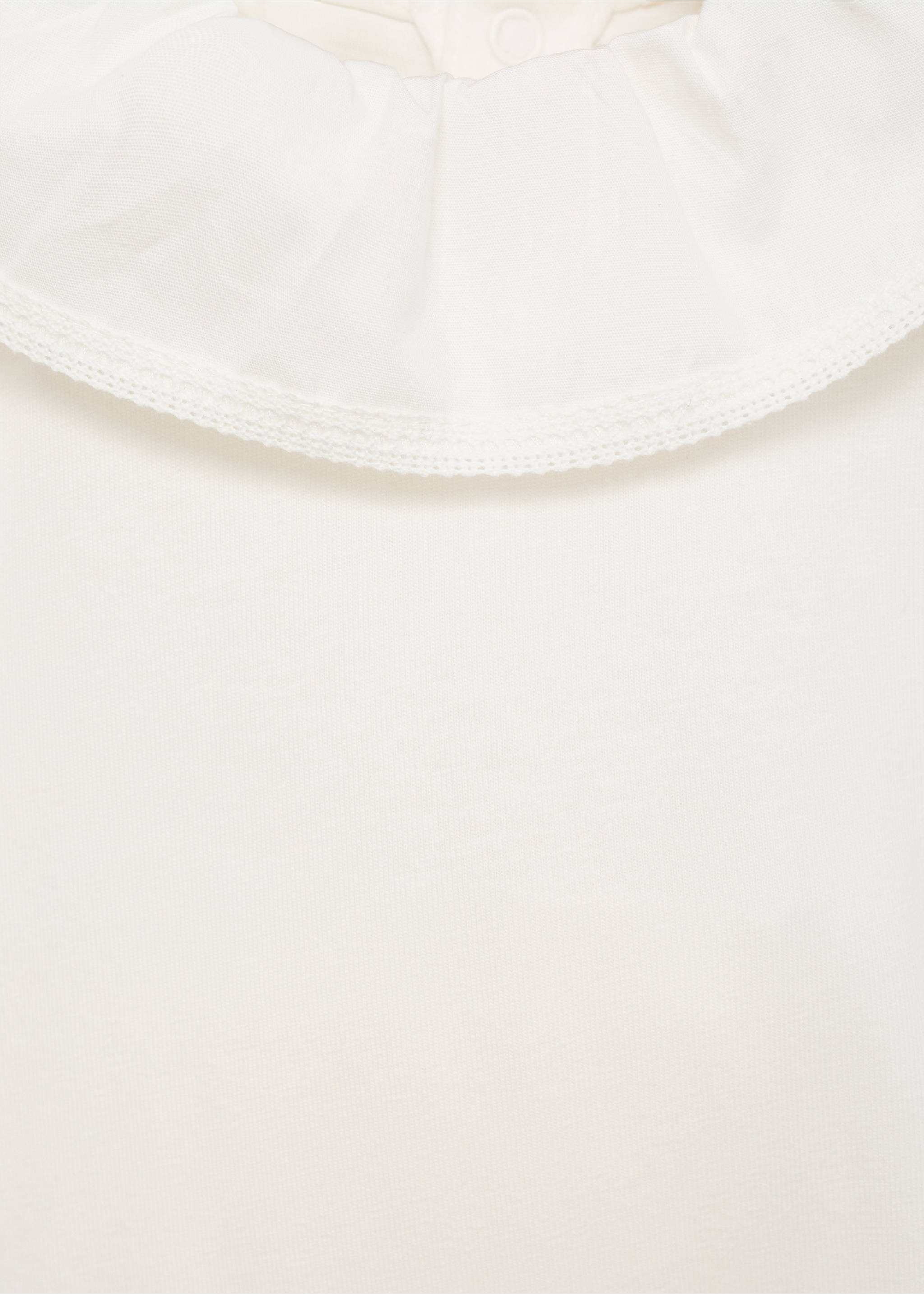 Baumwoll-Body mit Bubikragen - Detail des Artikels 8, Cremeweiß. Ref: 87035739-00.