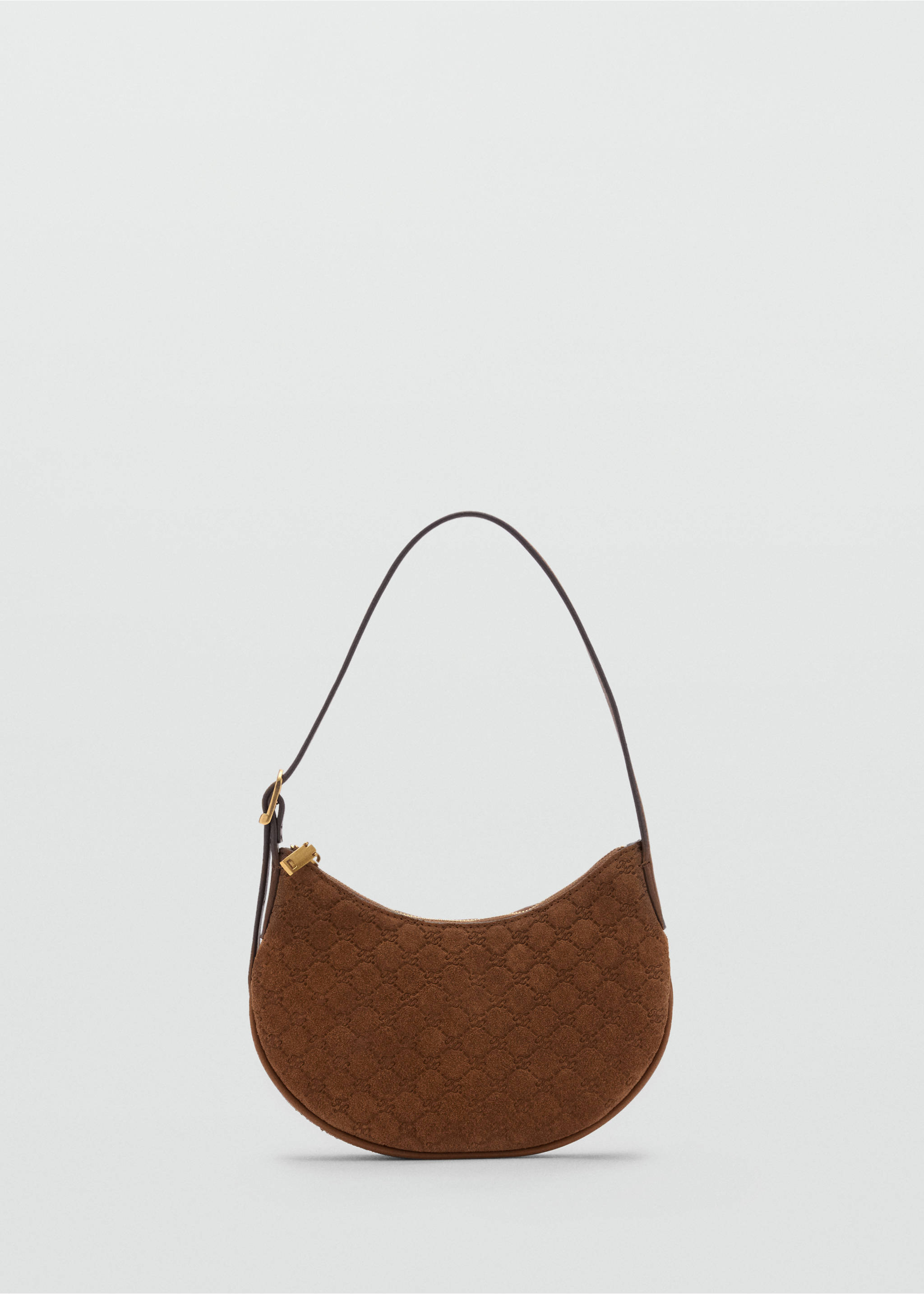Suede shoulder bag with logo print - Article without model, Leather. Ref: 87035740-00.