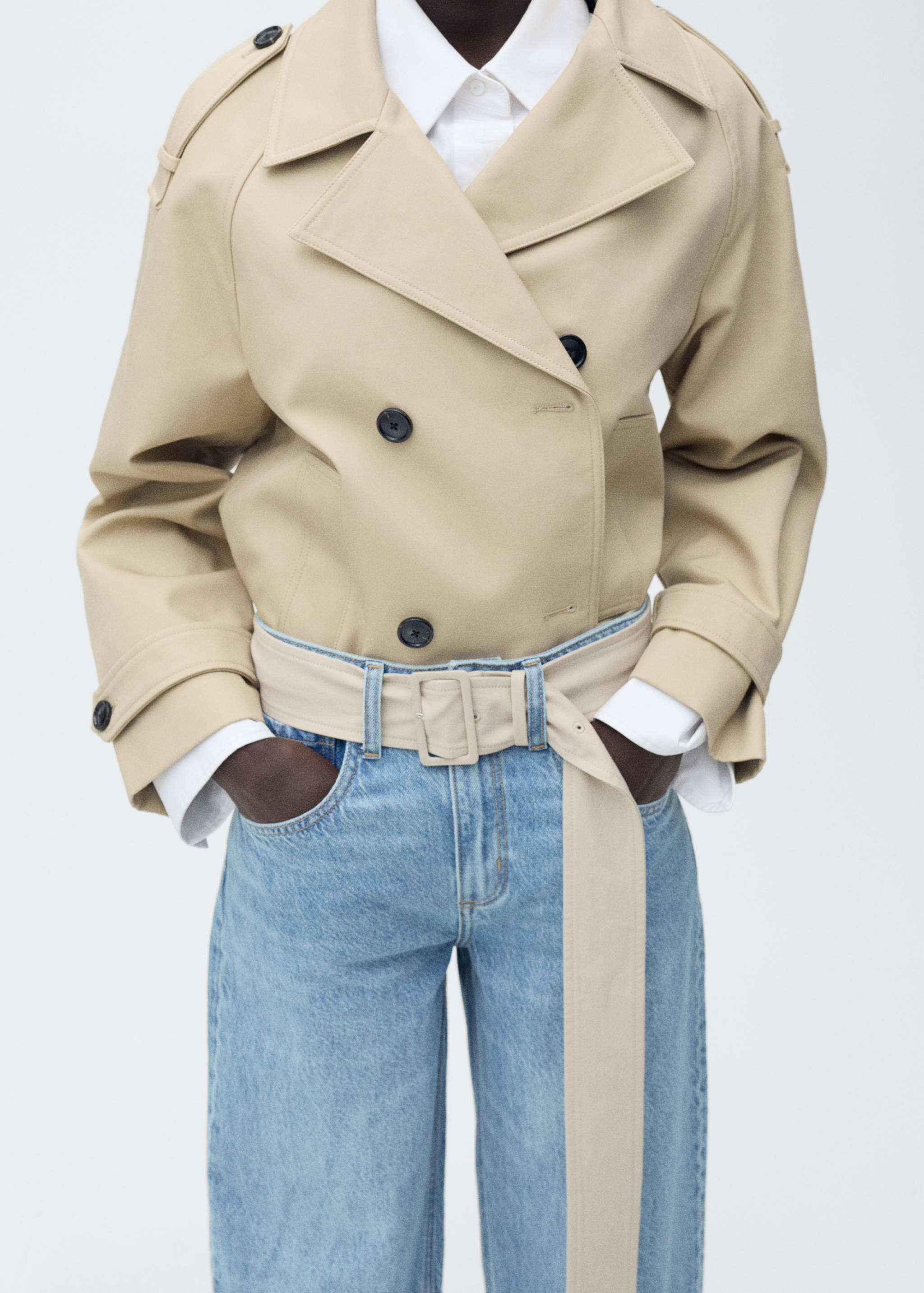 Calças de ganga balloon com cintura alta - Pormenor do artigo 2