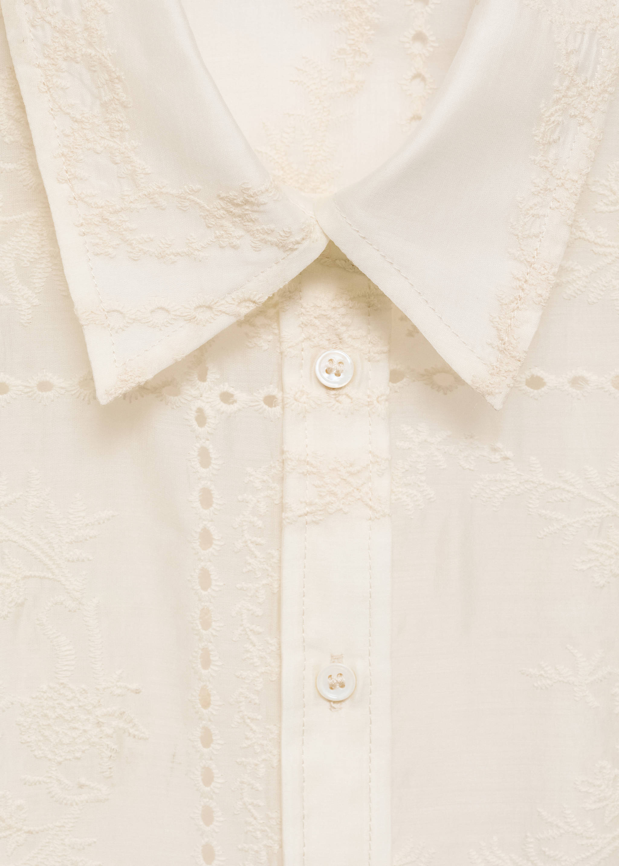 Floral-embroidered lyocell shirt - Details of the article 8