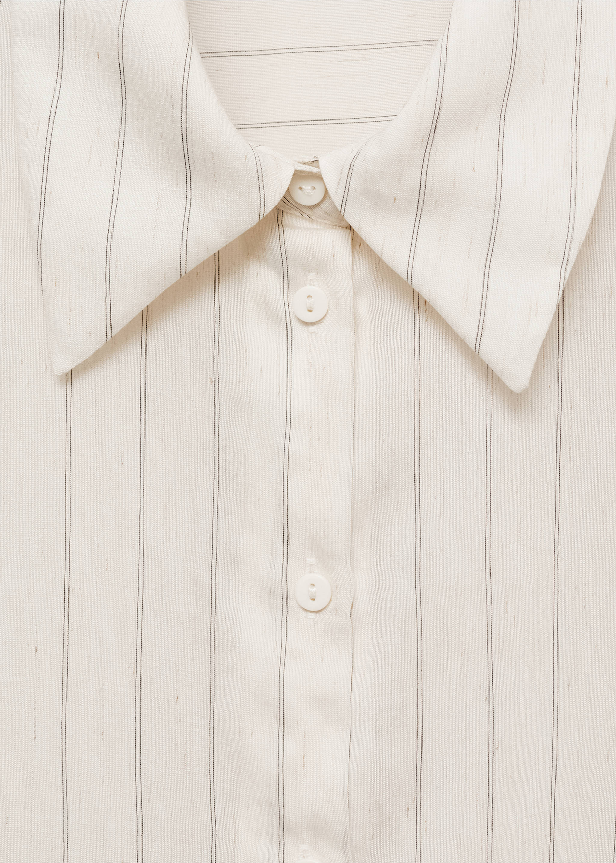 Camisa estampado rayas - Detalle del artículo 8, Crudo. Ref: 87035744-00.