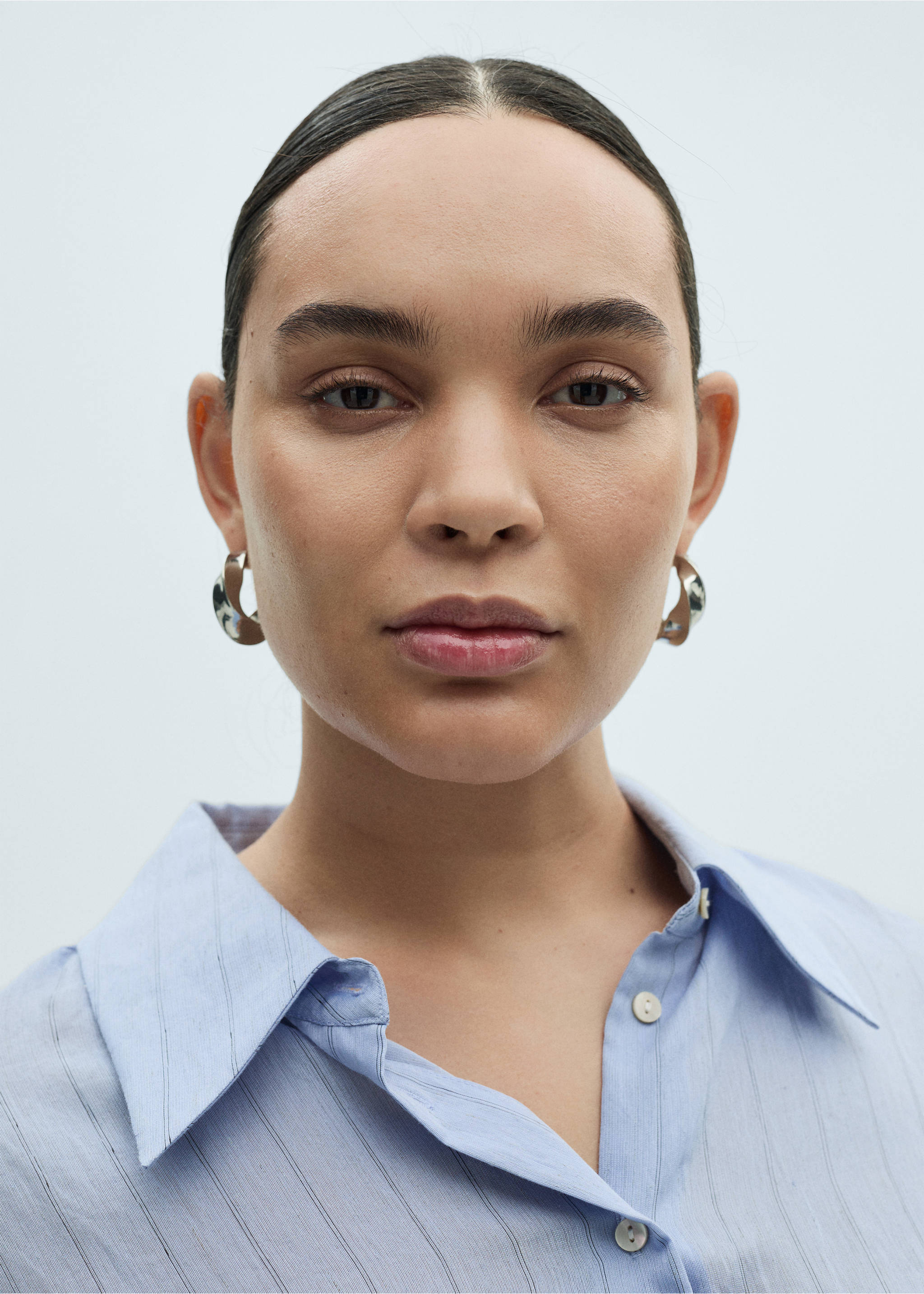 Hemd mit Streifenprint - Detail des Artikels 4, Blau. Ref: 87035744-00.