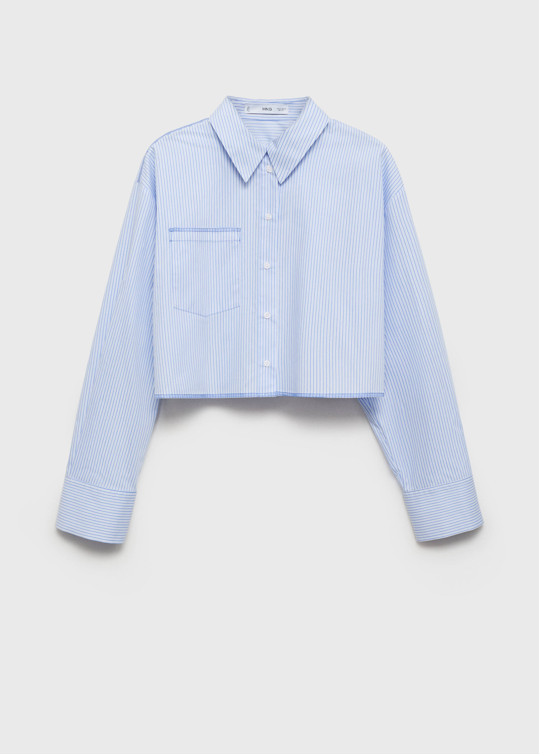 Chemise courte rayée avec détail de coutures - Article sans modèle