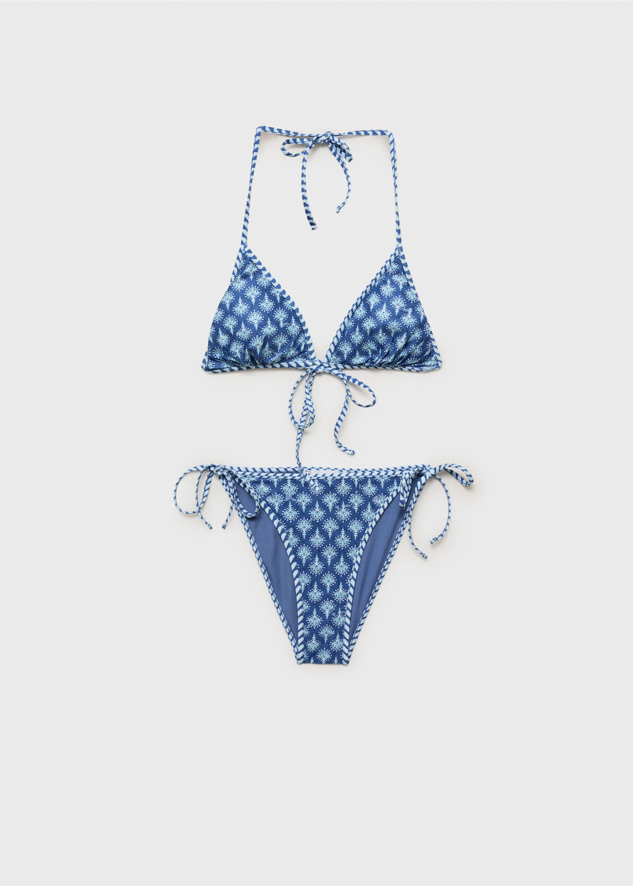 Floral print bikini - Article without model, Blue. Ref: 87035746-00.