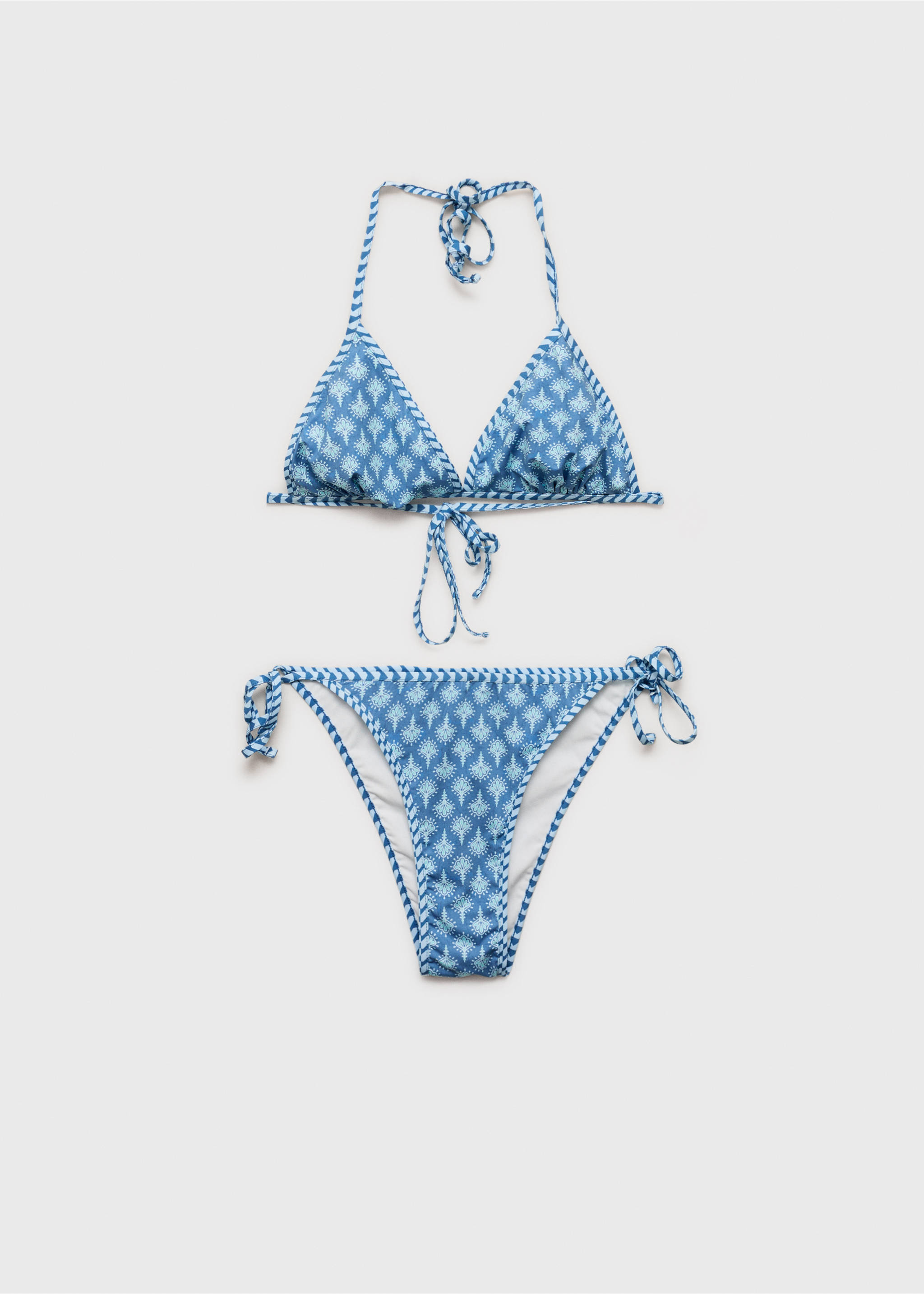 Floral print bikini - Article without model, Blue. Ref: 87035746-00.