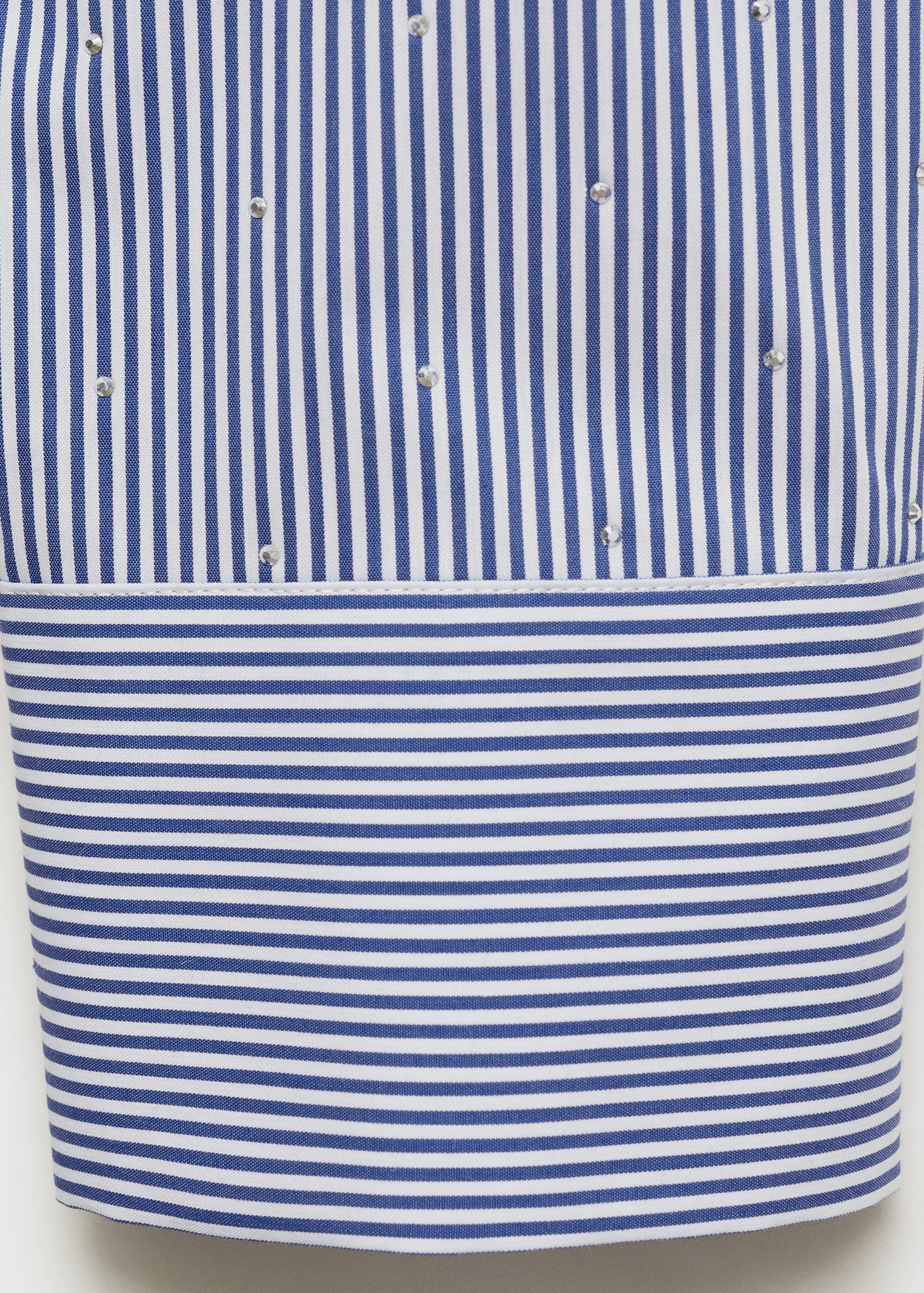 Chemise rayée avec détail strass - Détail de l'article 0