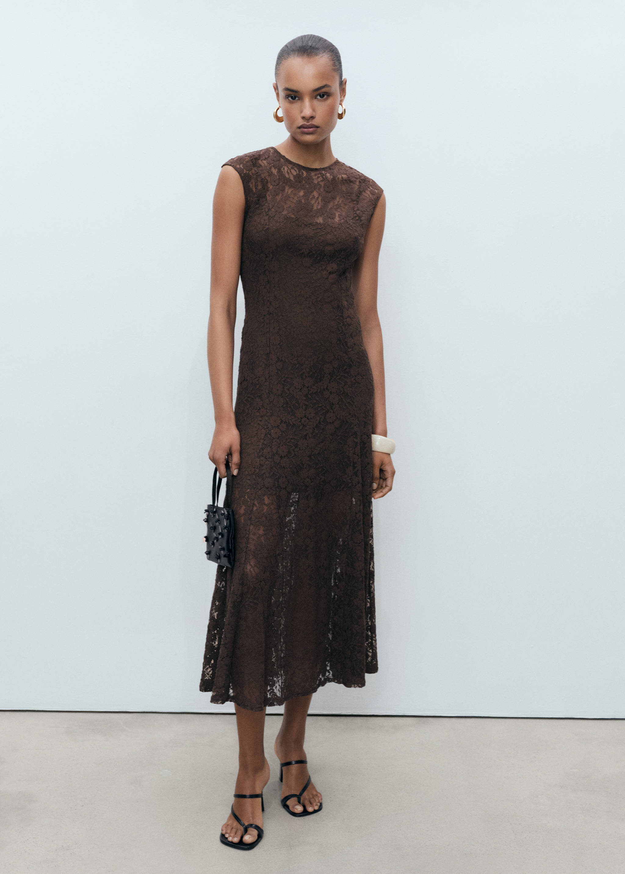 Lace A-line dress - Women | MANGO OUTLET USA
