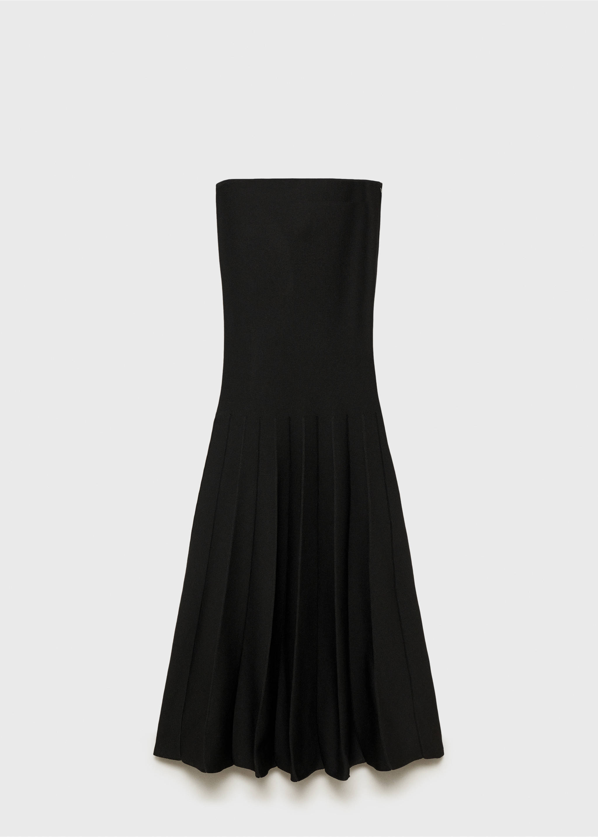 Schulterfreies A-Linien-Strickkleid - Artikel ohne Model, Schwarz. Ref: 87035763-00.