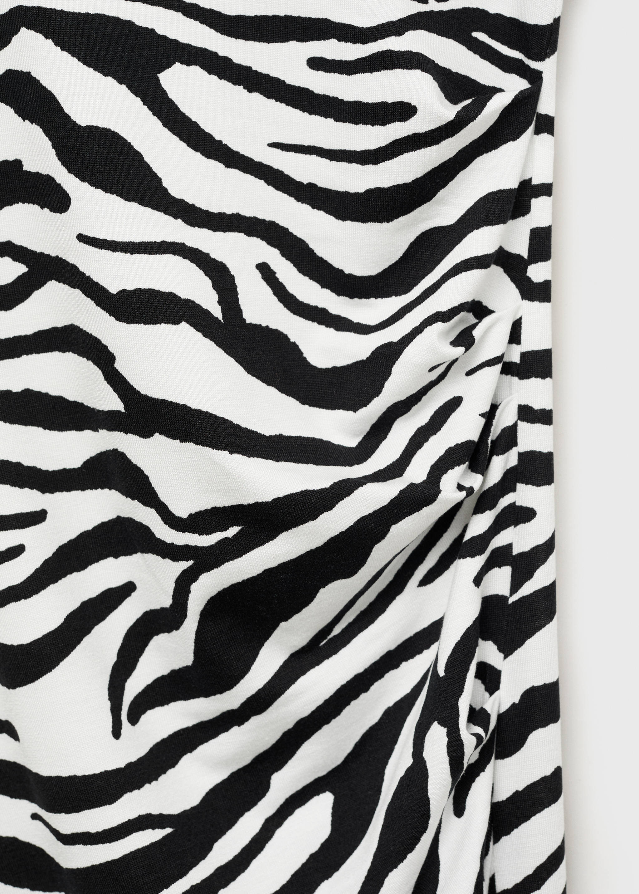 Zebra-print fitted midi-dress - Women | MANGO OUTLET USA