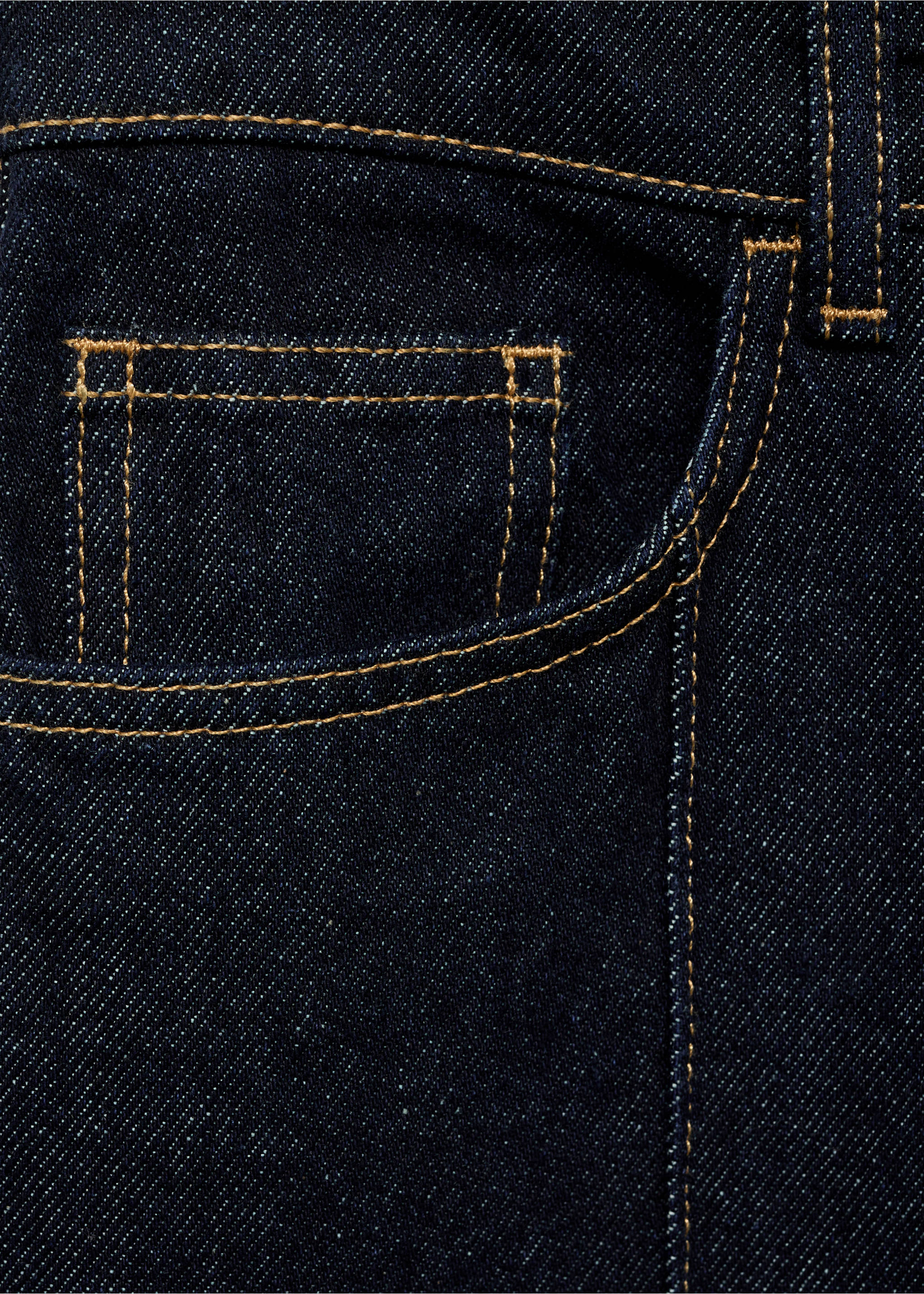 Wide leg cropped jeans with seam detail - Details of the article 0, Open Blue. Ref: 87035766-00.