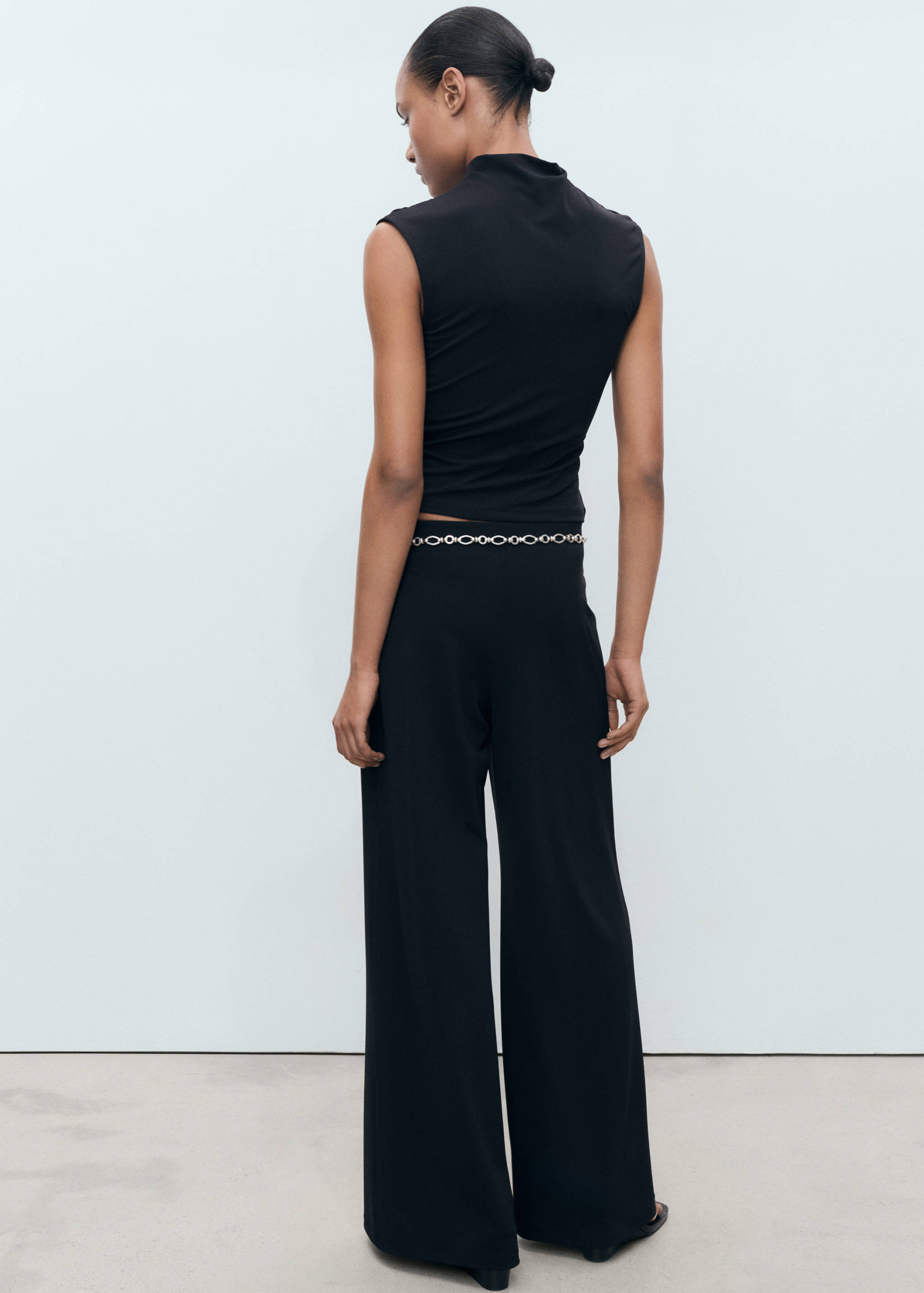 Godet palazzo trousers - Reverse of the article
