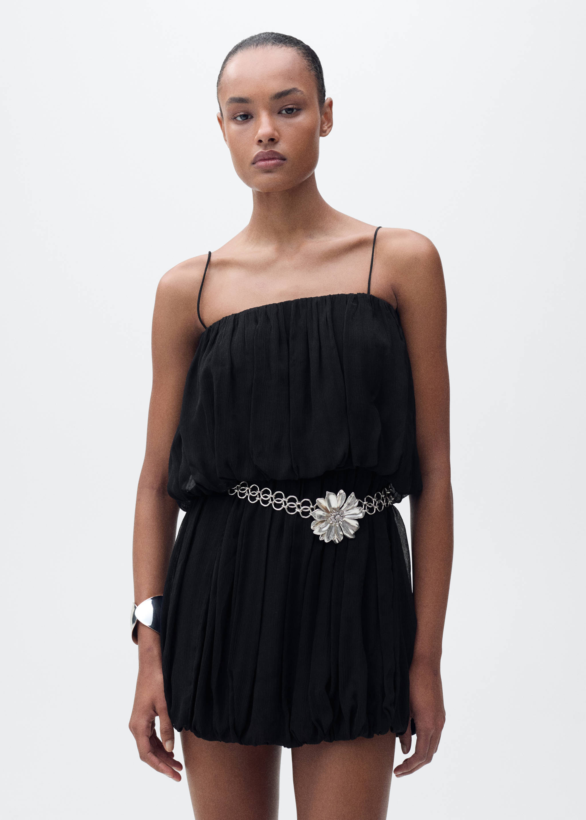 Gathered balloon dress - Medium plane