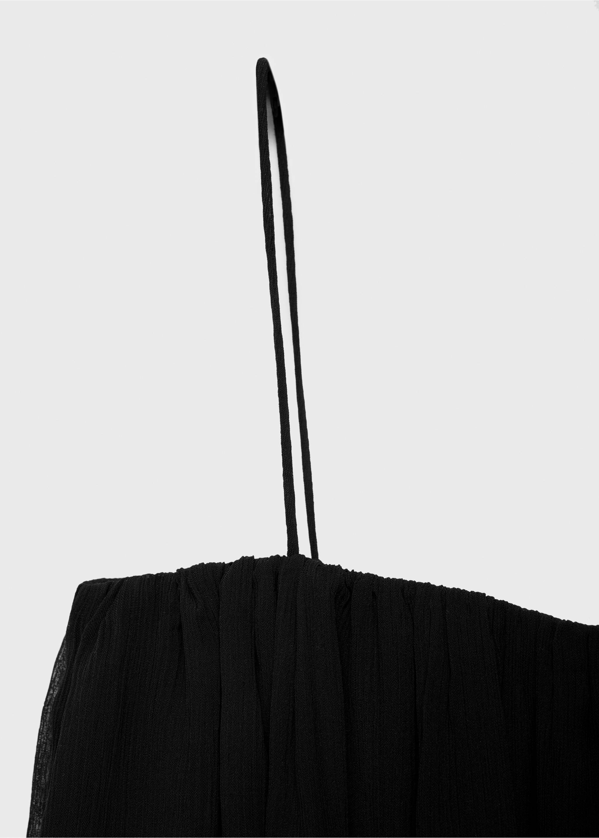 Gathered balloon dress - Details of the article 0, Black. Ref: 87035768-00.