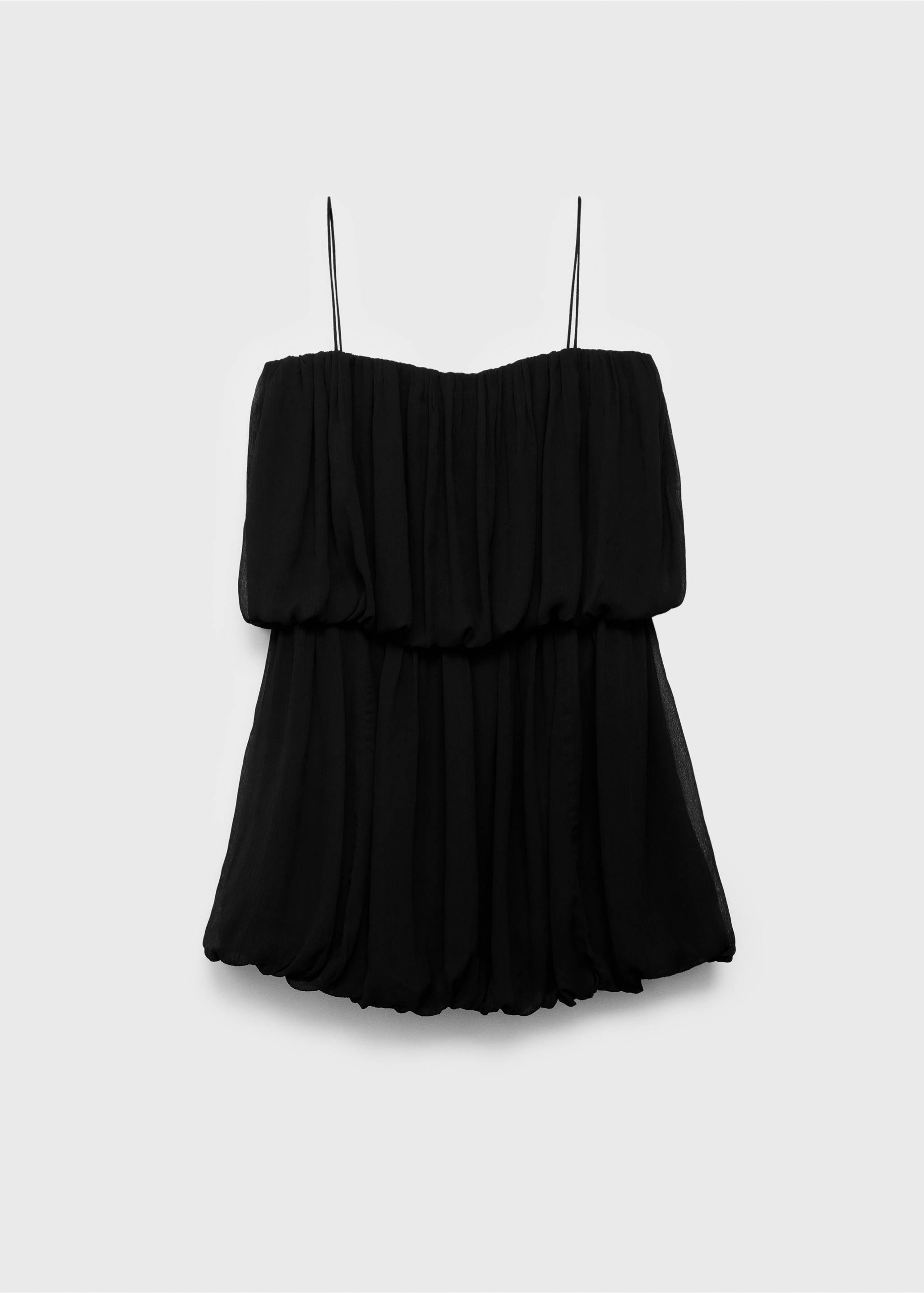 Gathered balloon dress - Article without model, Black. Ref: 87035768-00.