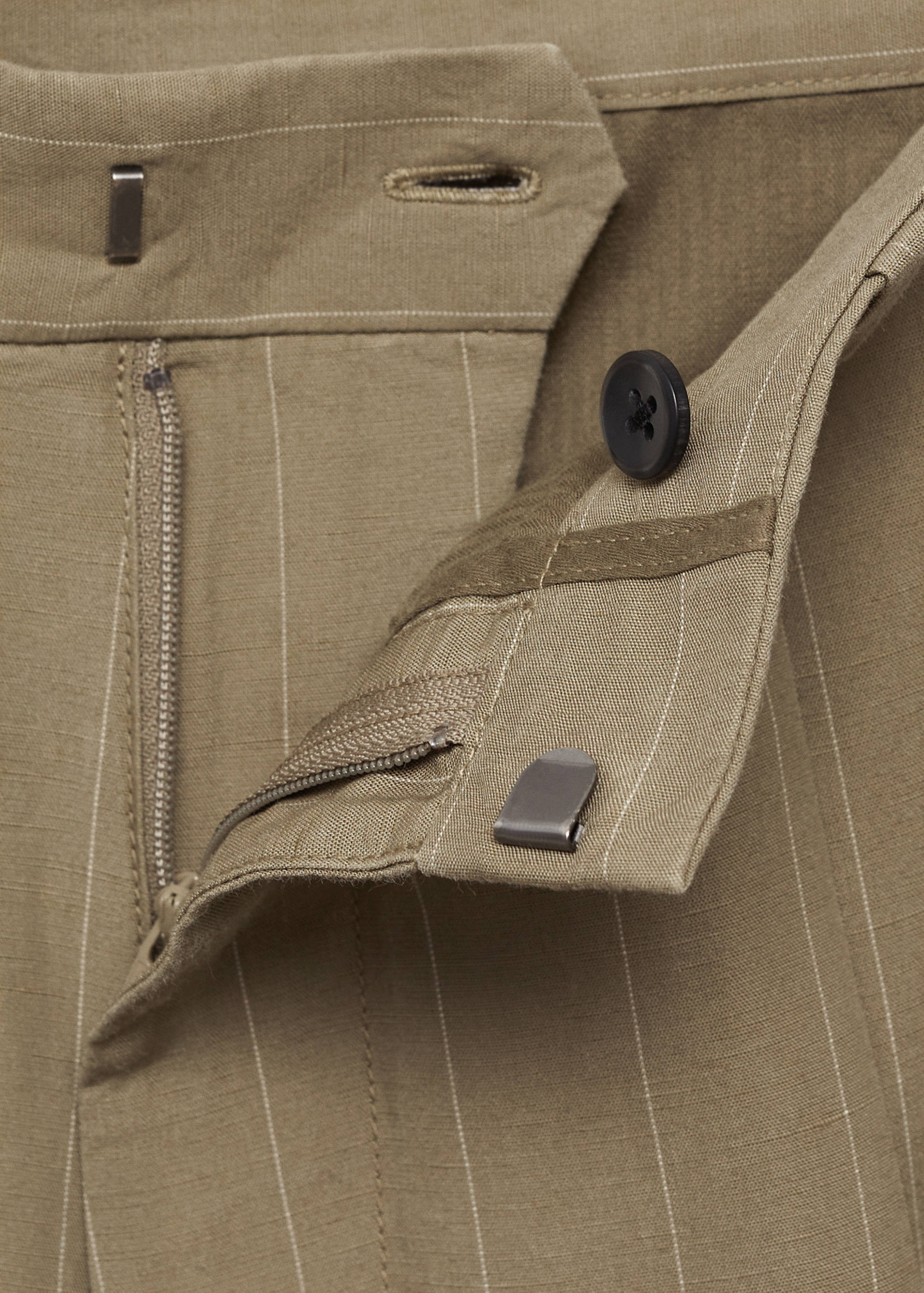 Pinstripe linen trousers - Details of the article 8