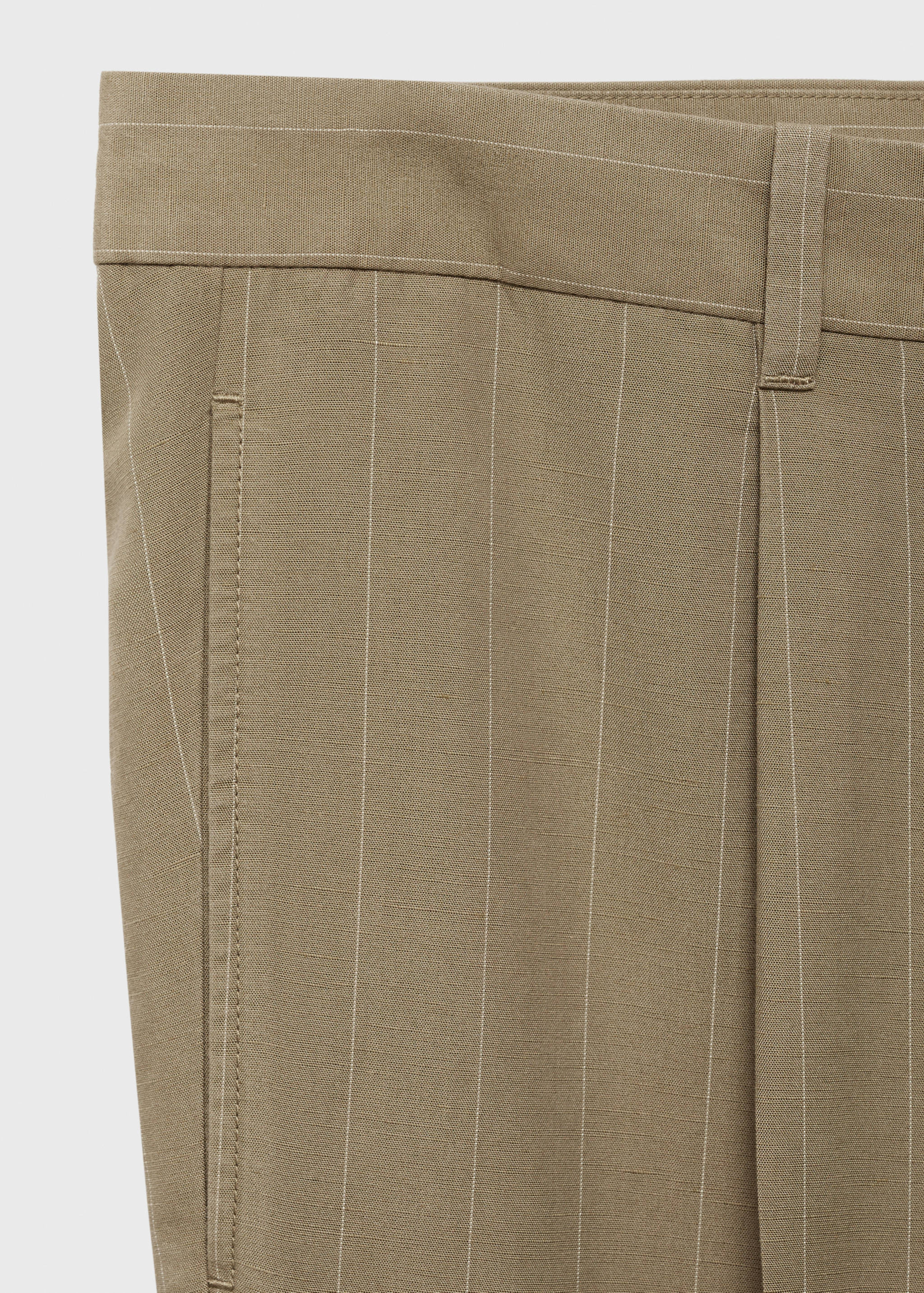 Pinstripe linen trousers - Details of the article 0