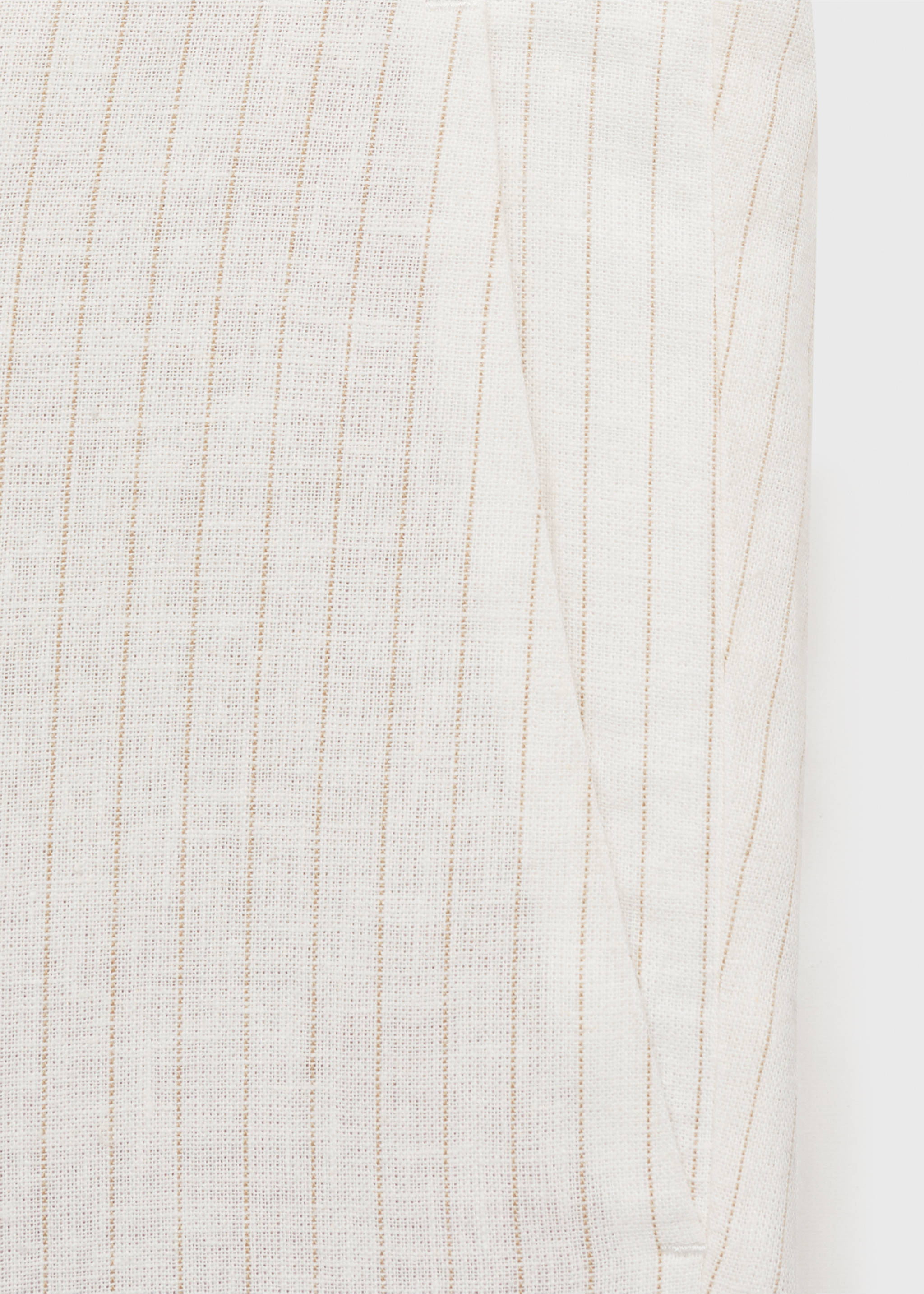 Pantalon lin fines rayures - Détail de l'article 0, Ivoire. Ref: 87035919-00.