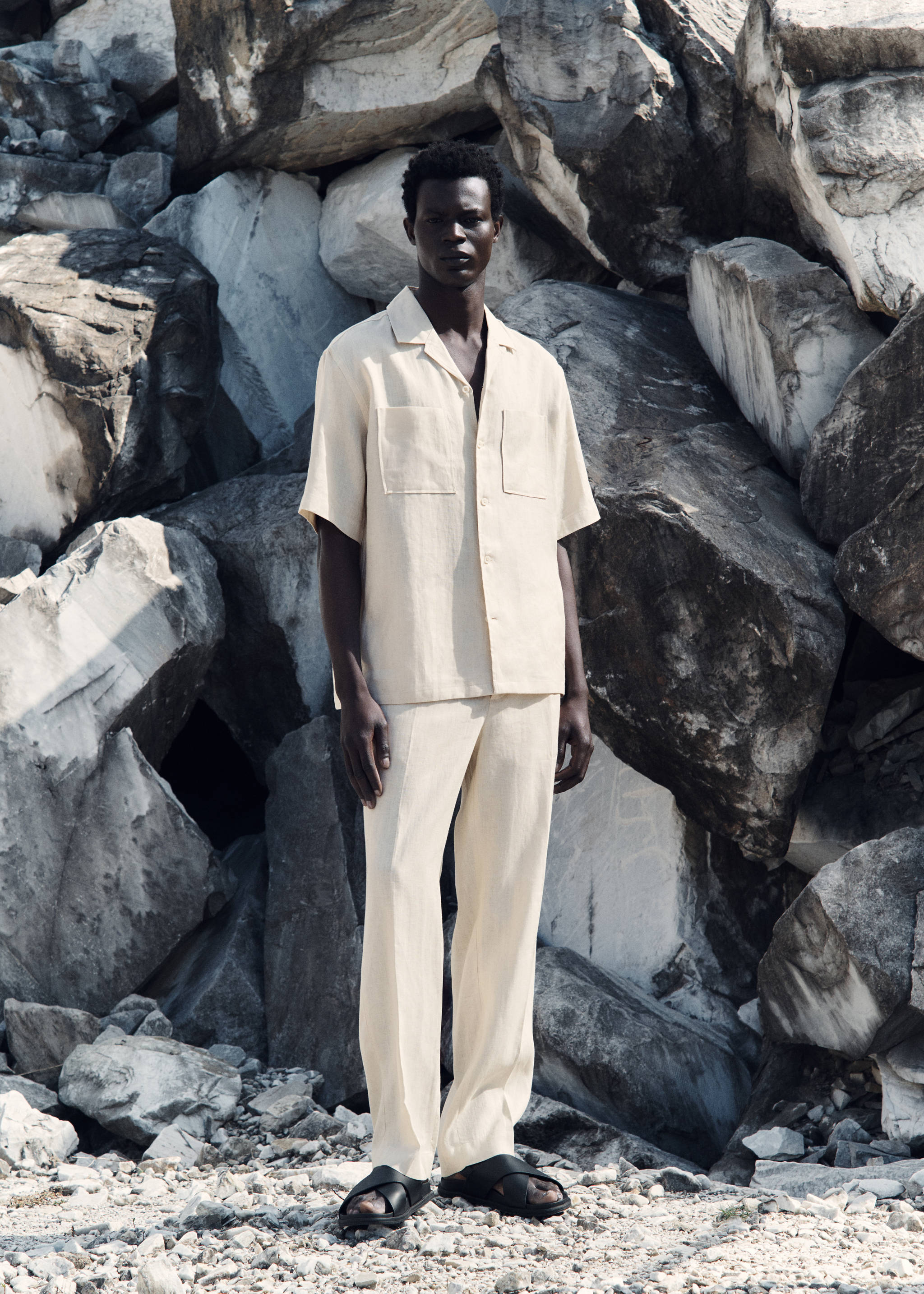 Kalhoty ze 100% lnu se záševky - Detail zboží 3