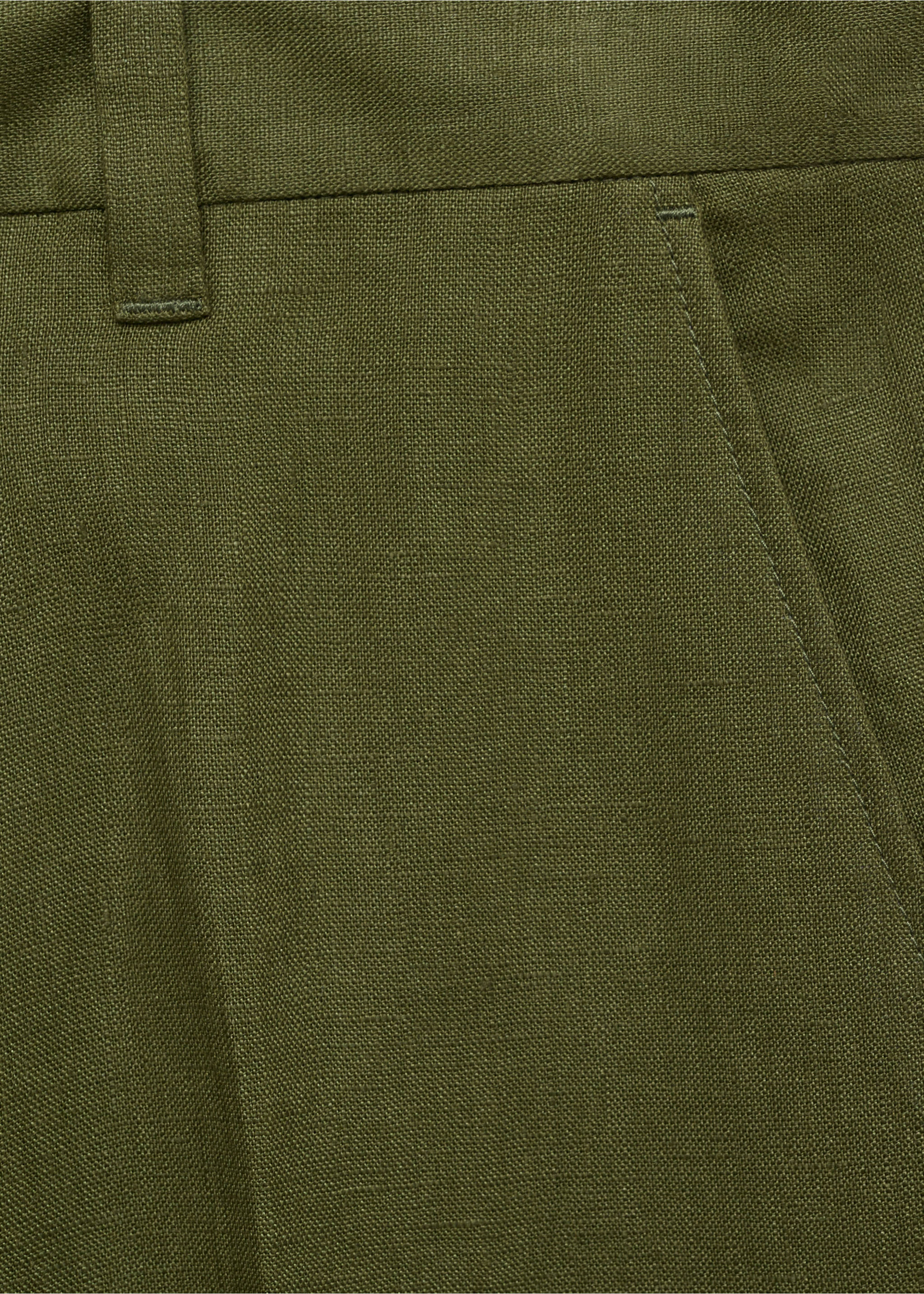 Regular Fit-Hose aus 100 % Leinen - Detail des Artikels 0, Grün. Ref: 87035921-00.