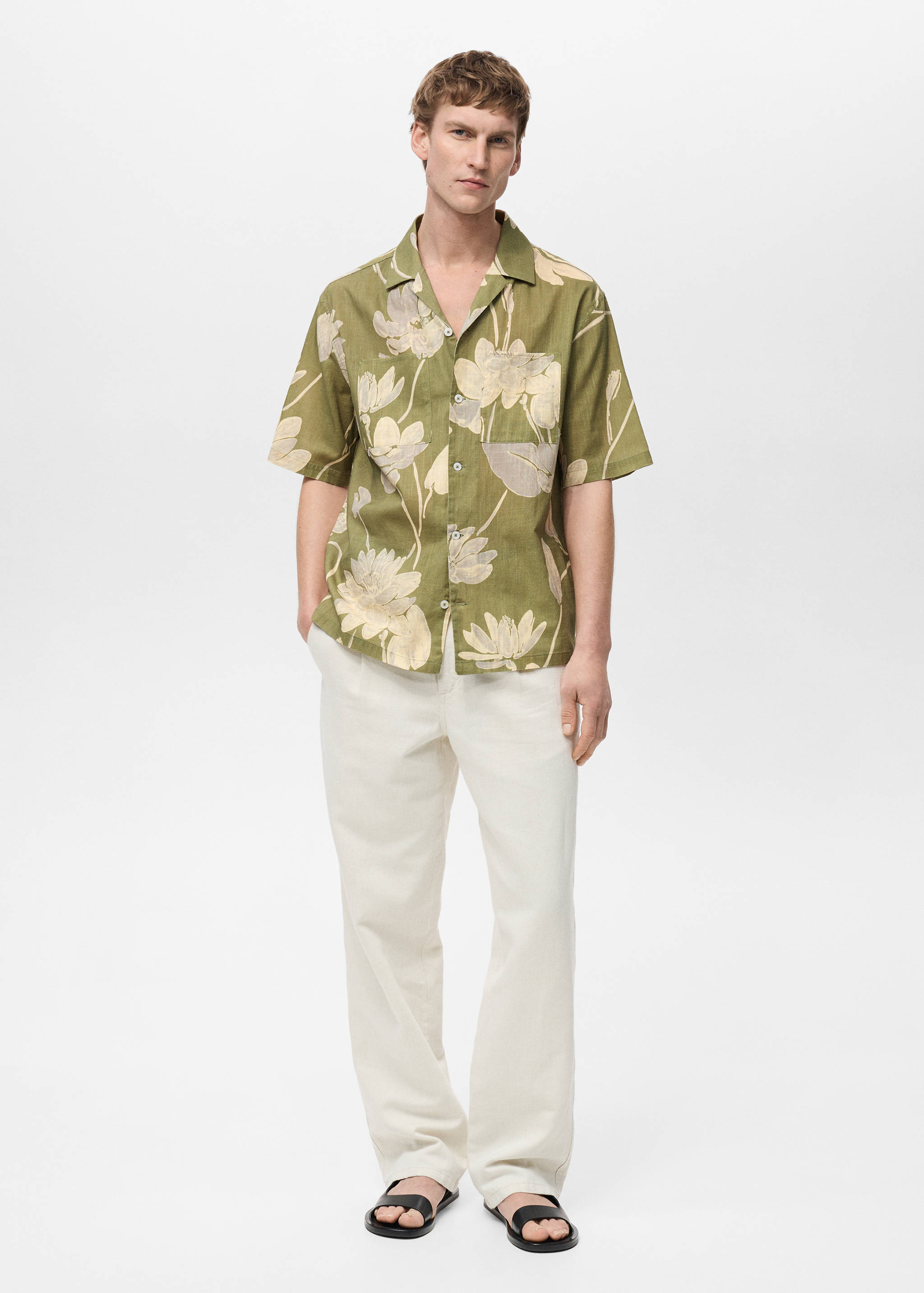 Baumwollhemd mit Blumenmuster - Allgemeine Ansicht