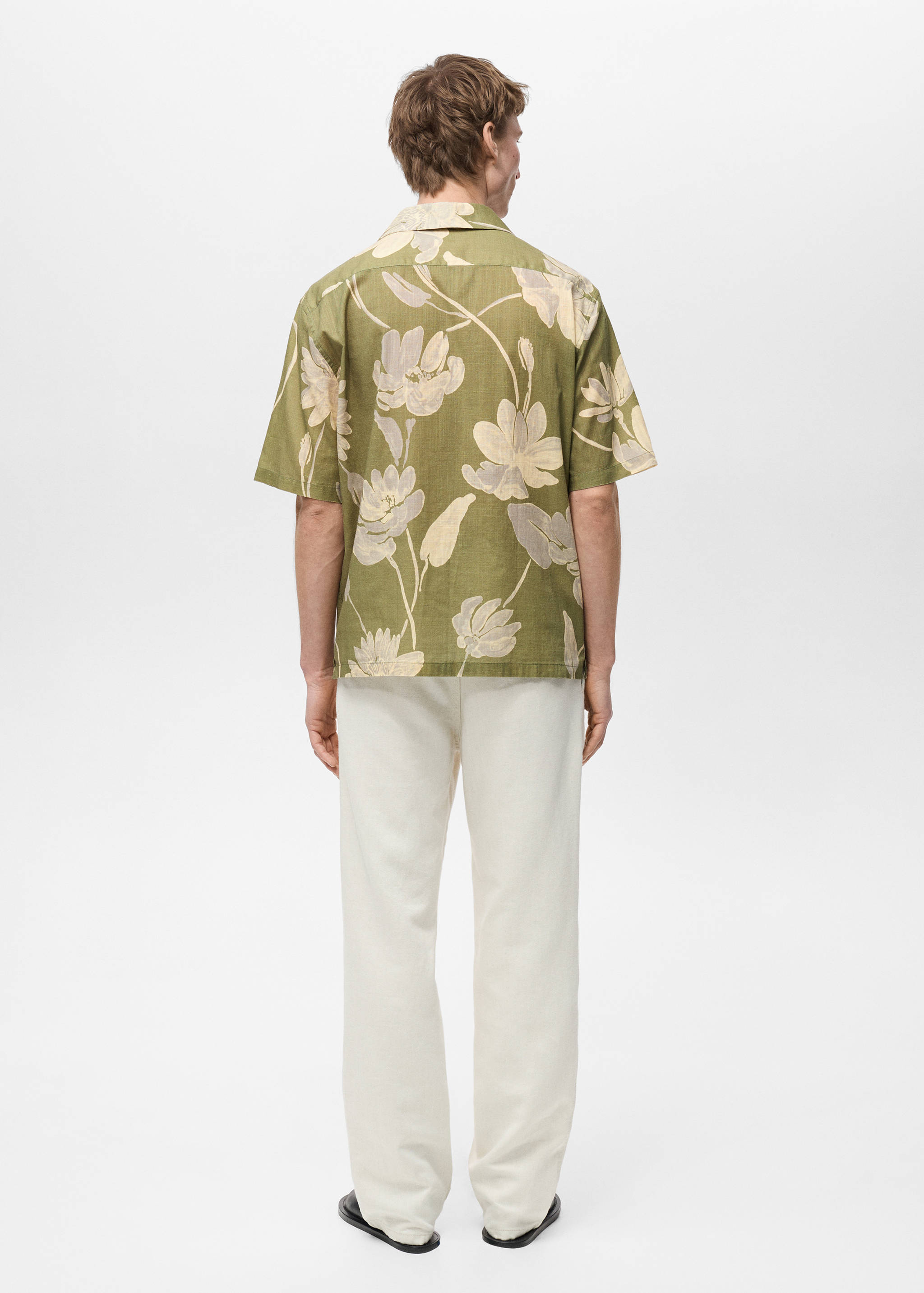 Baumwollhemd mit Blumenmuster - Rückseite des Artikels