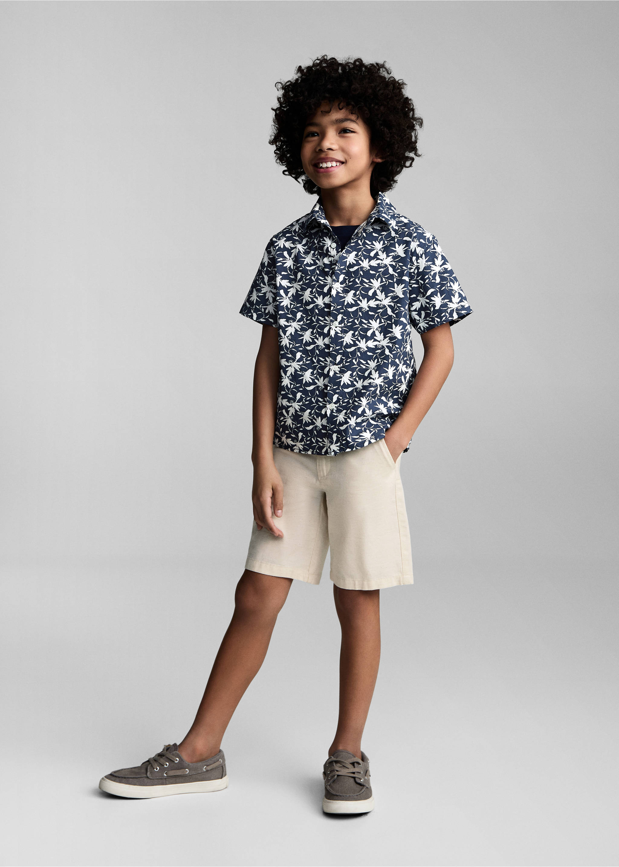 Tropical print shirt - General plane, Dark Navy. Ref: 87035941-00.