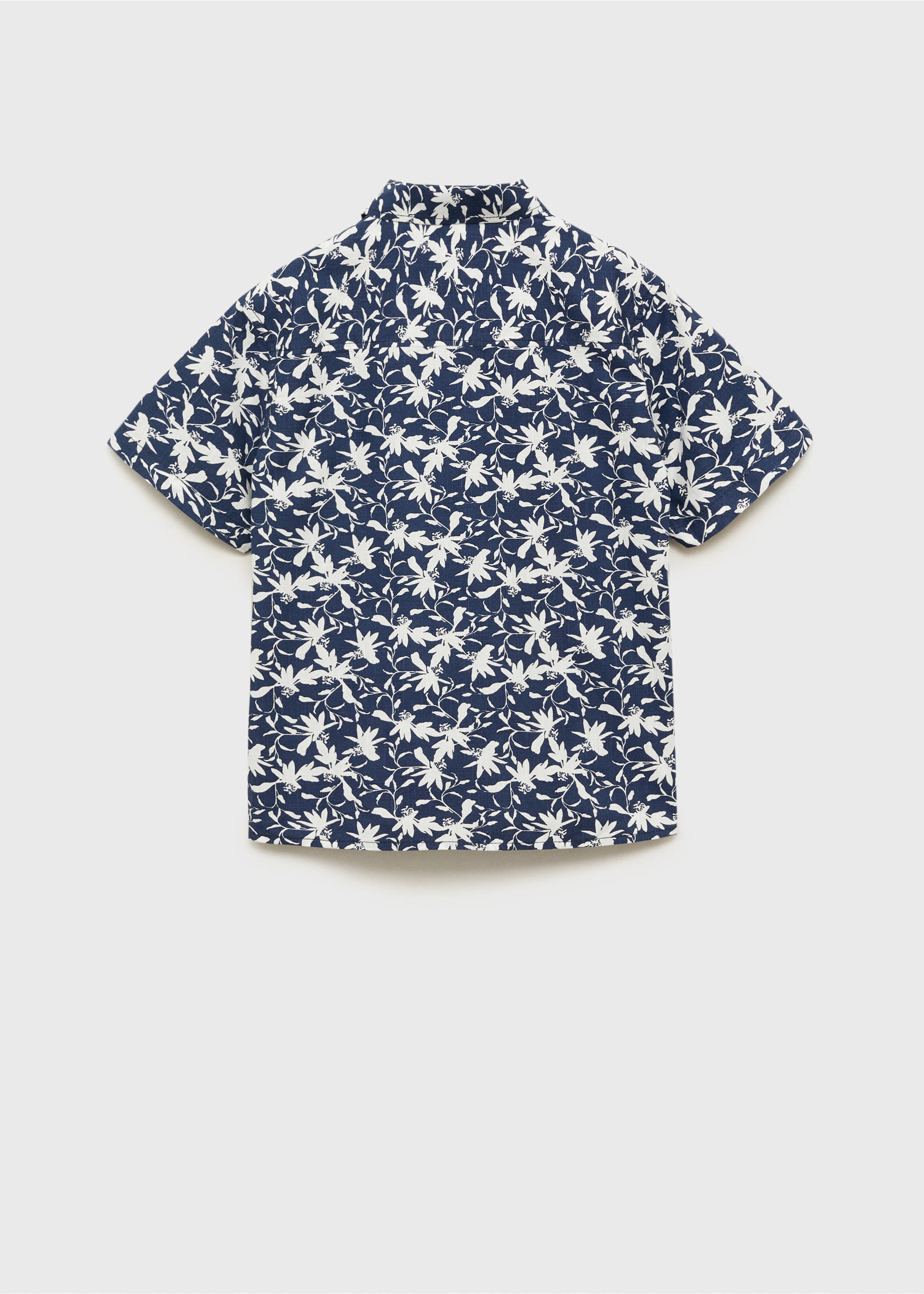 Tropical print shirt - Reverse of the article, Dark Navy. Ref: 87035941-00.