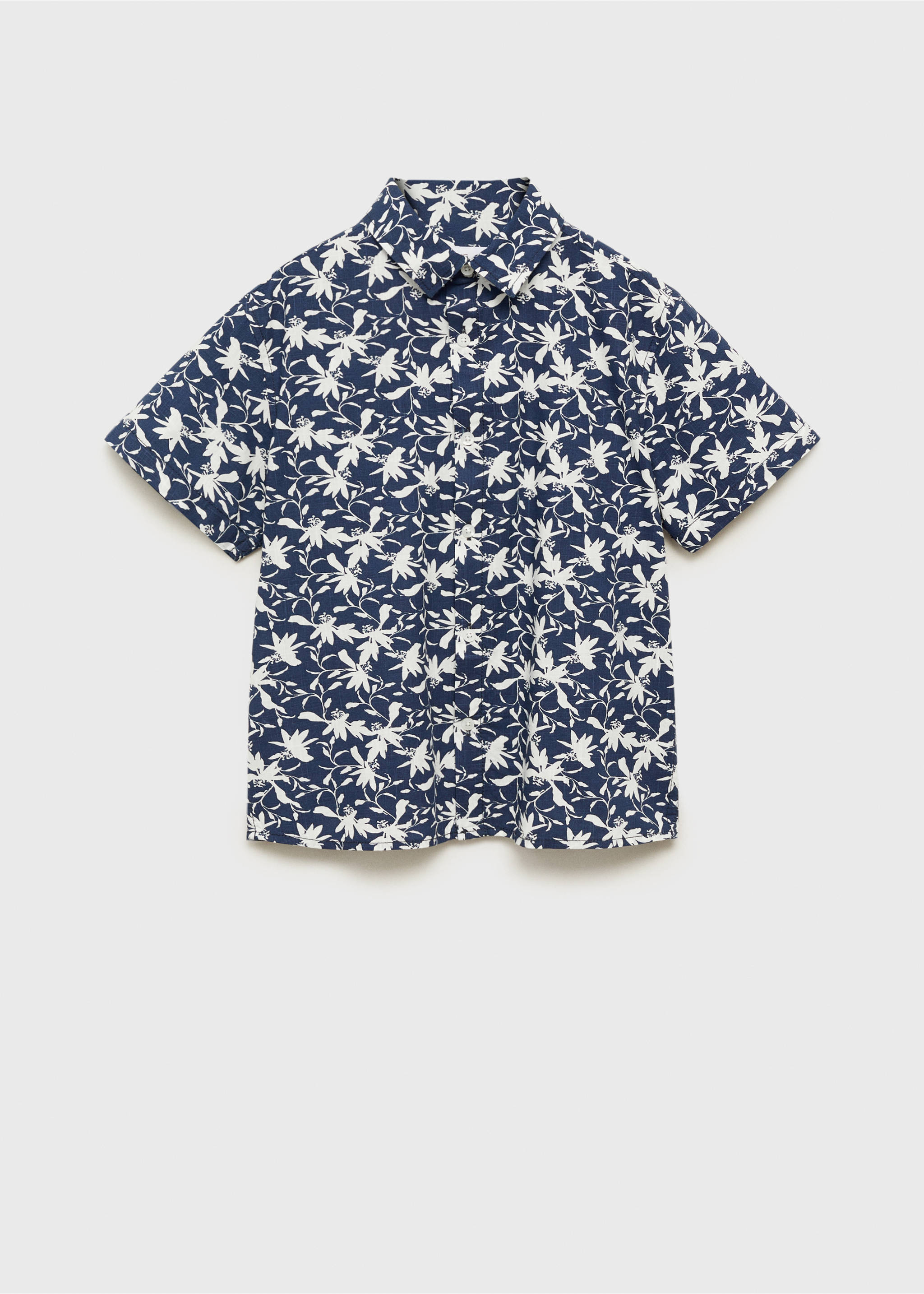Tropical print shirt - Article without model, Dark Navy. Ref: 87035941-00.