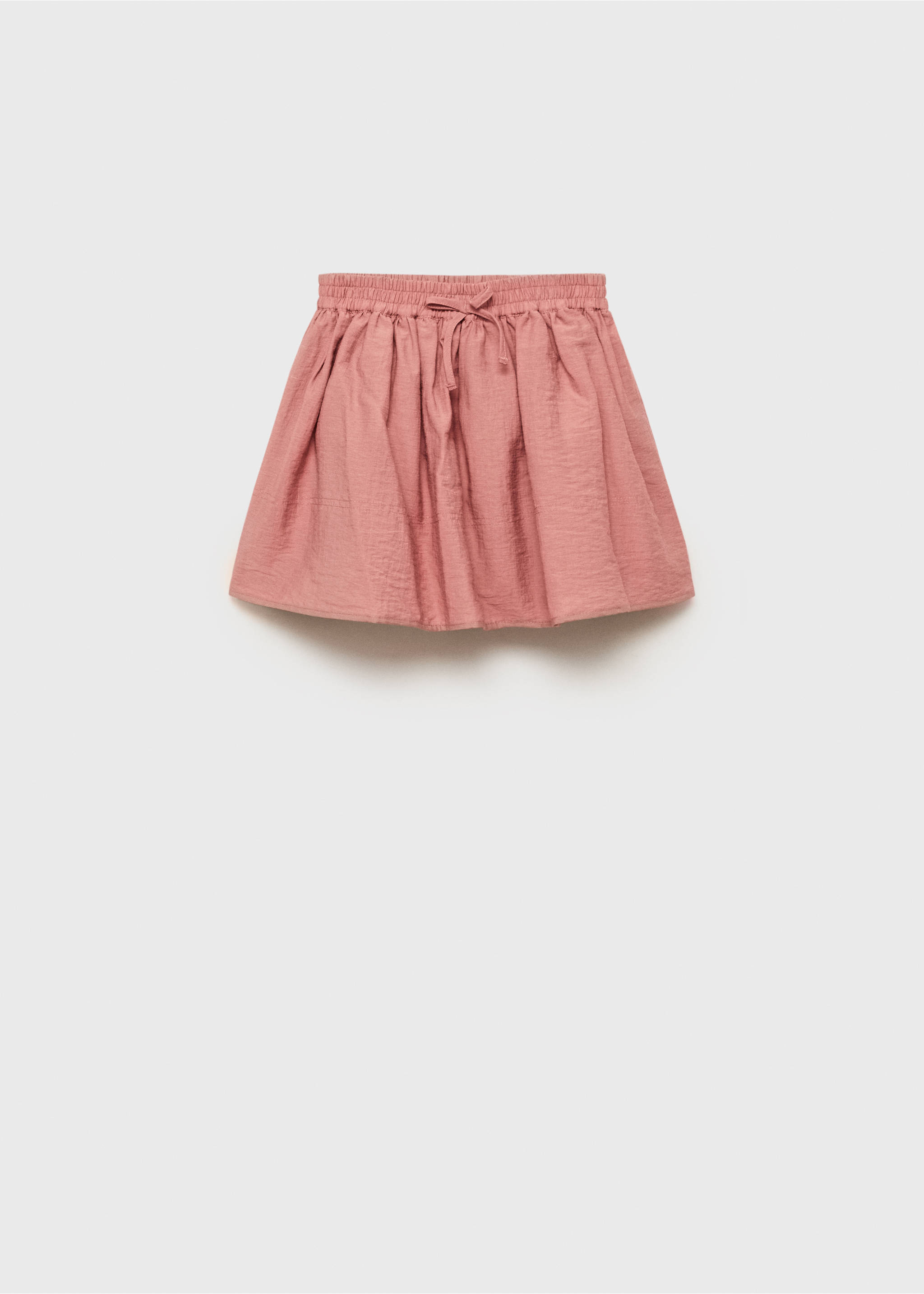 Linen skirt with elastic waist - Article without model, Pink. Ref: 87035943-00.