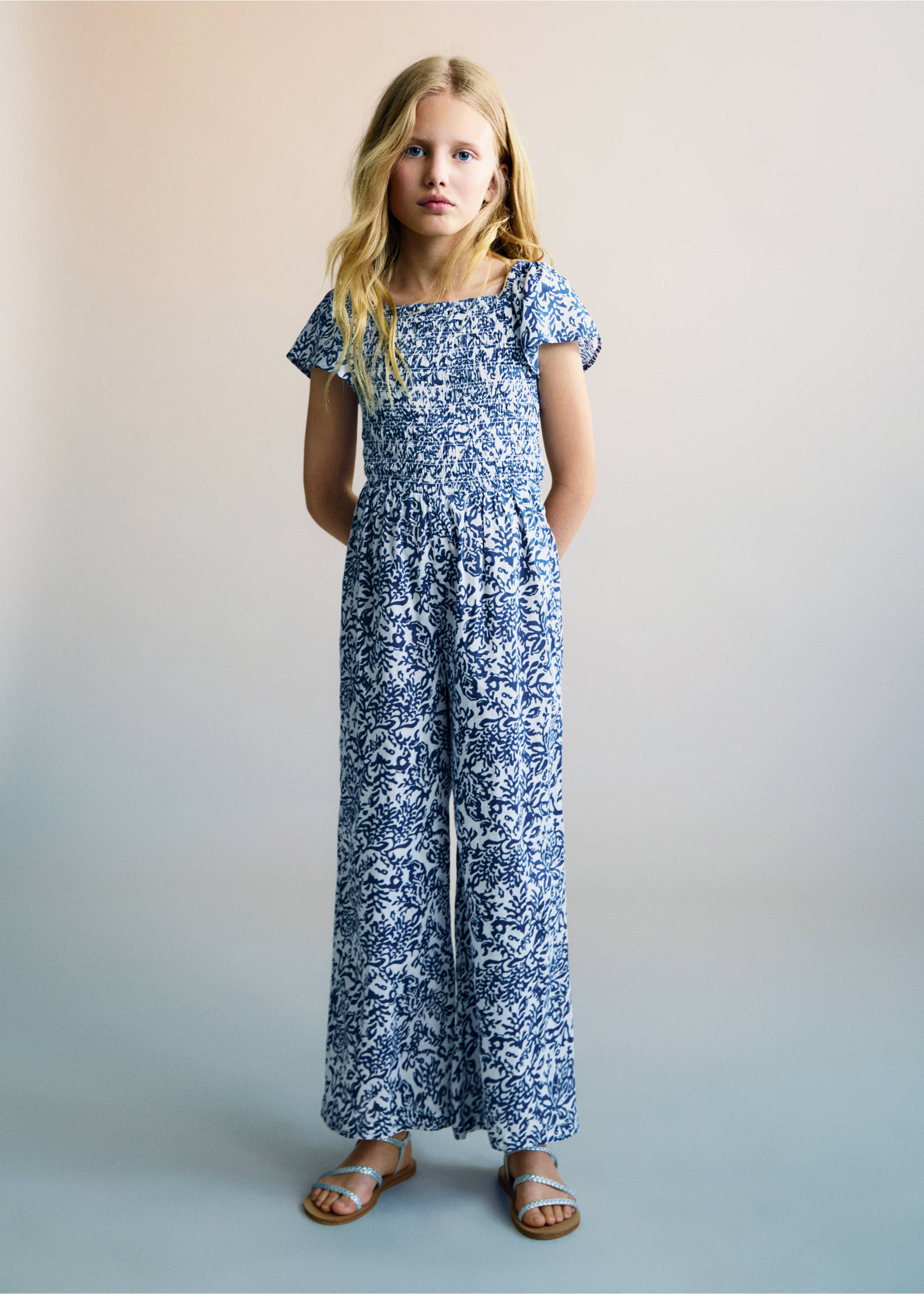 Long printed jumpsuit - General plane, Dark Navy. Ref: 87035945-00.