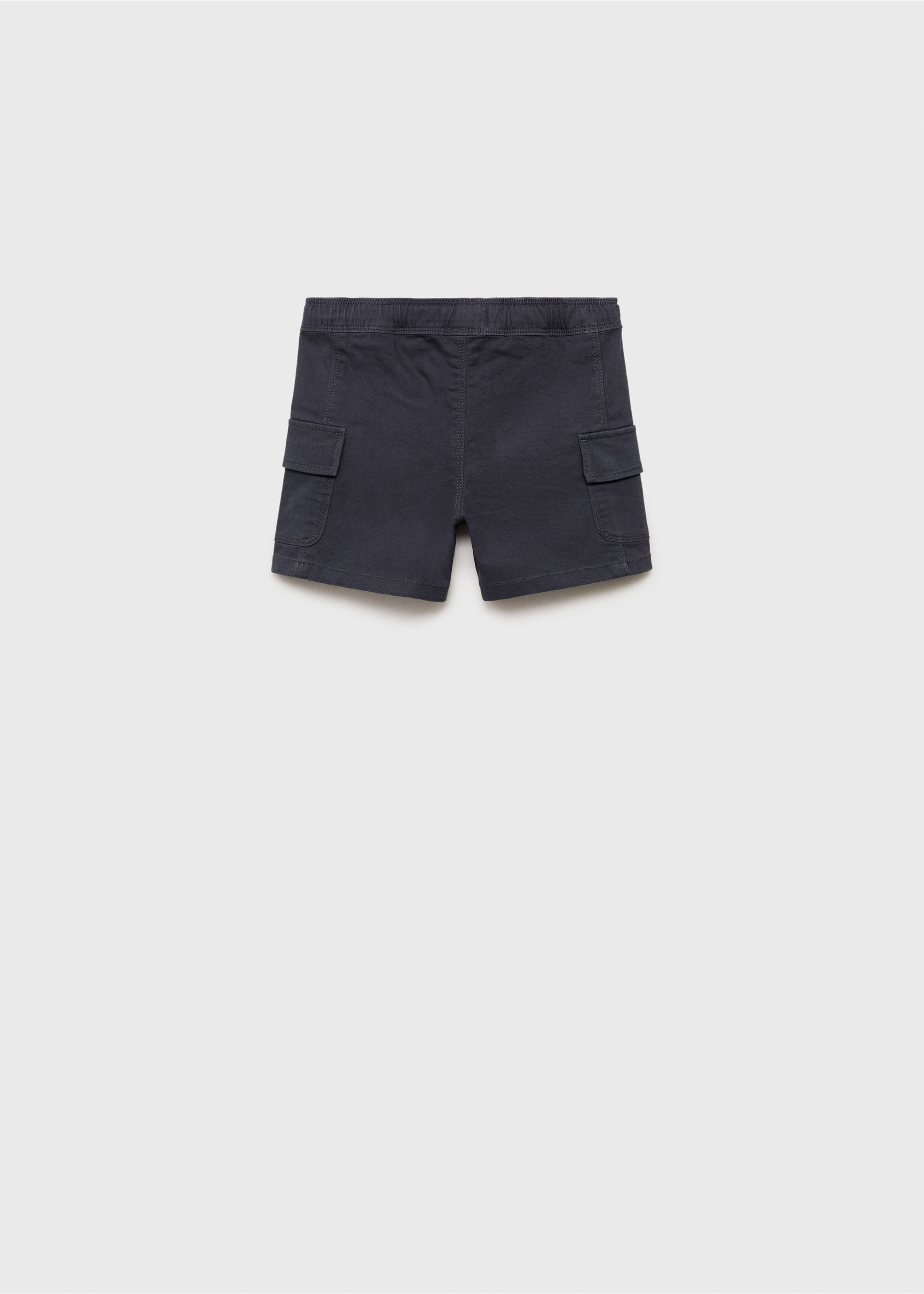 Drawstring cargo Bermuda shorts - Reverse of the article, Charcoal. Ref: 87035946-00.