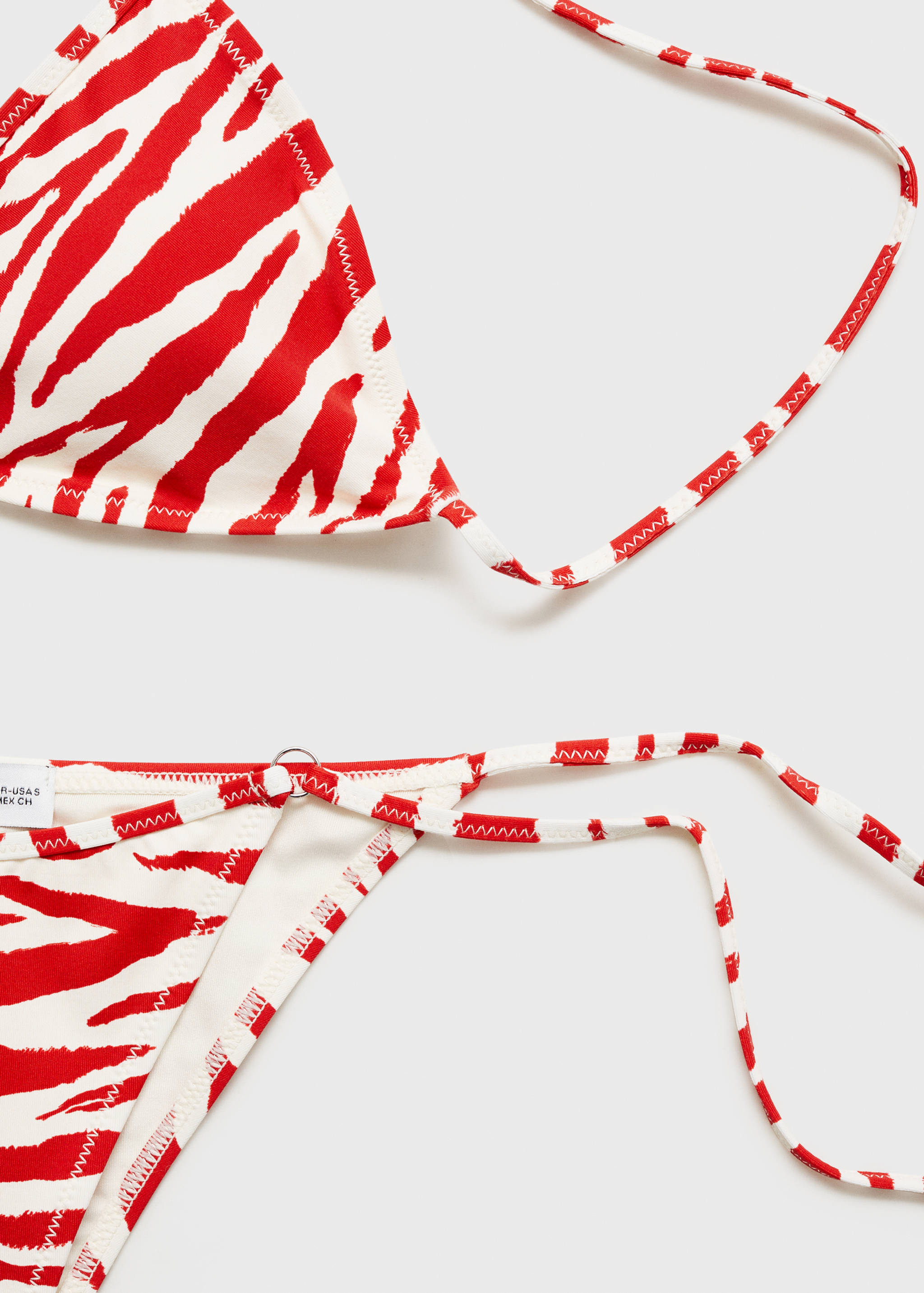 Zebra bikini bottom with bows - Details of the article 8