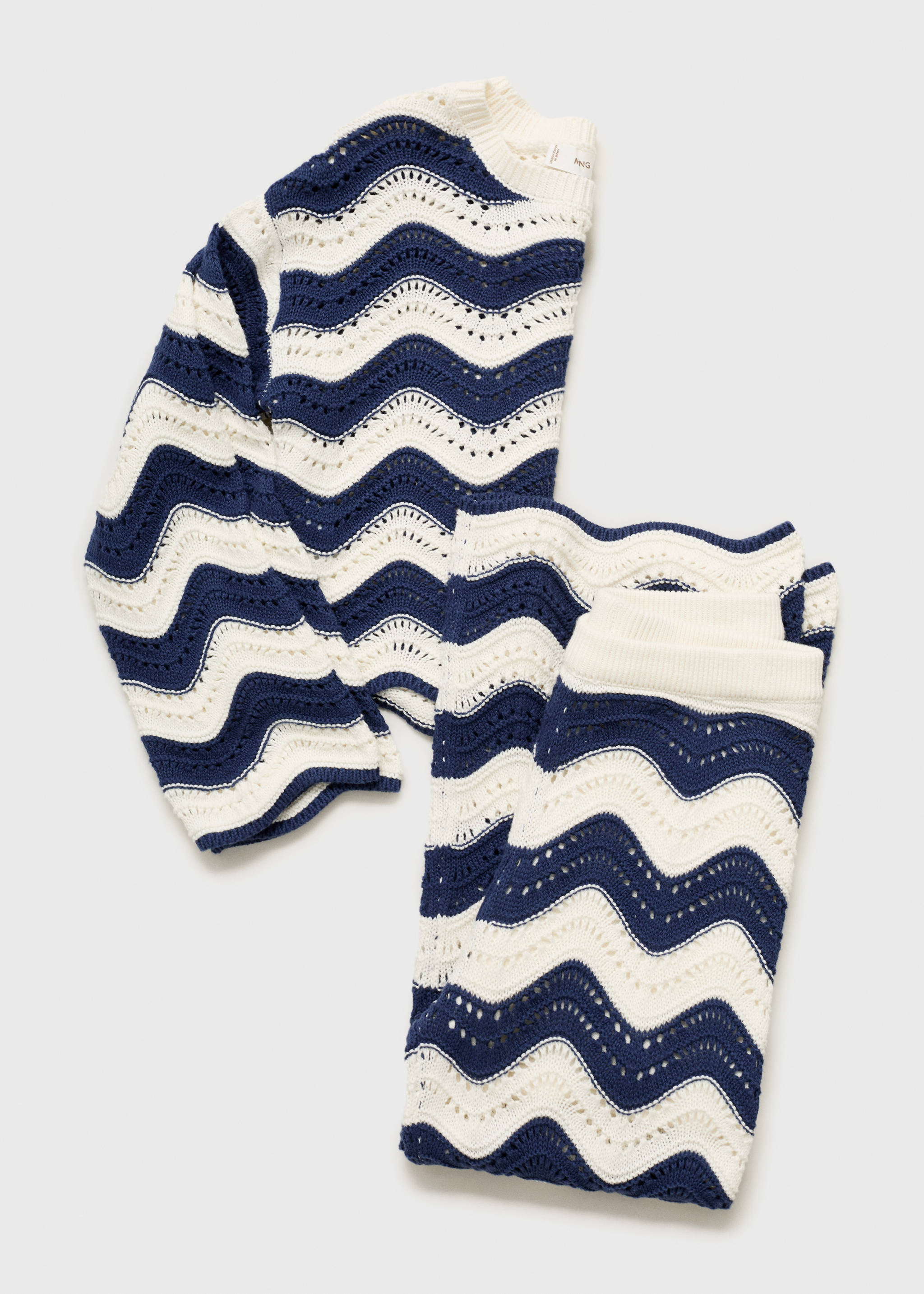 Pull en maille ajourée à motif zigzag - Détail de l'article 8