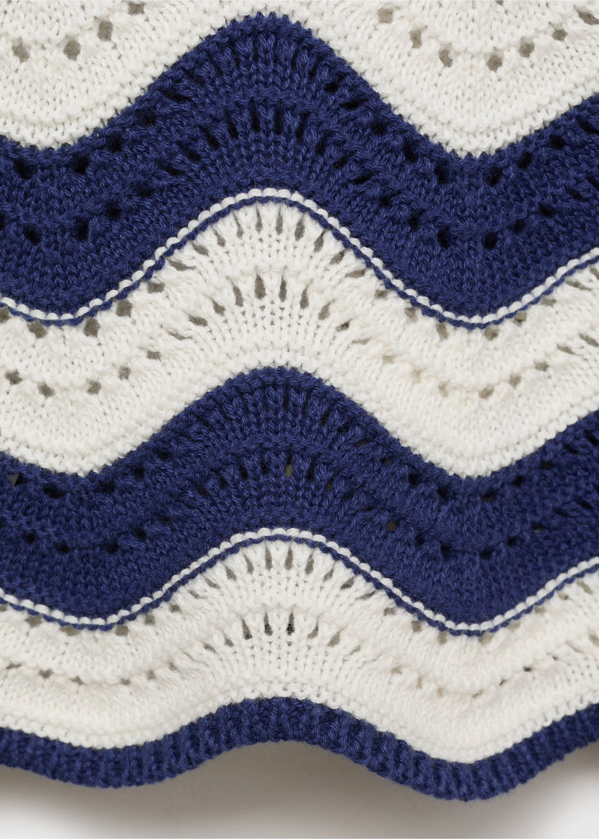 Pull en maille ajourée à motif zigzag - Détail de l'article 0, Bleu encre. Ref: 87035951-00.
