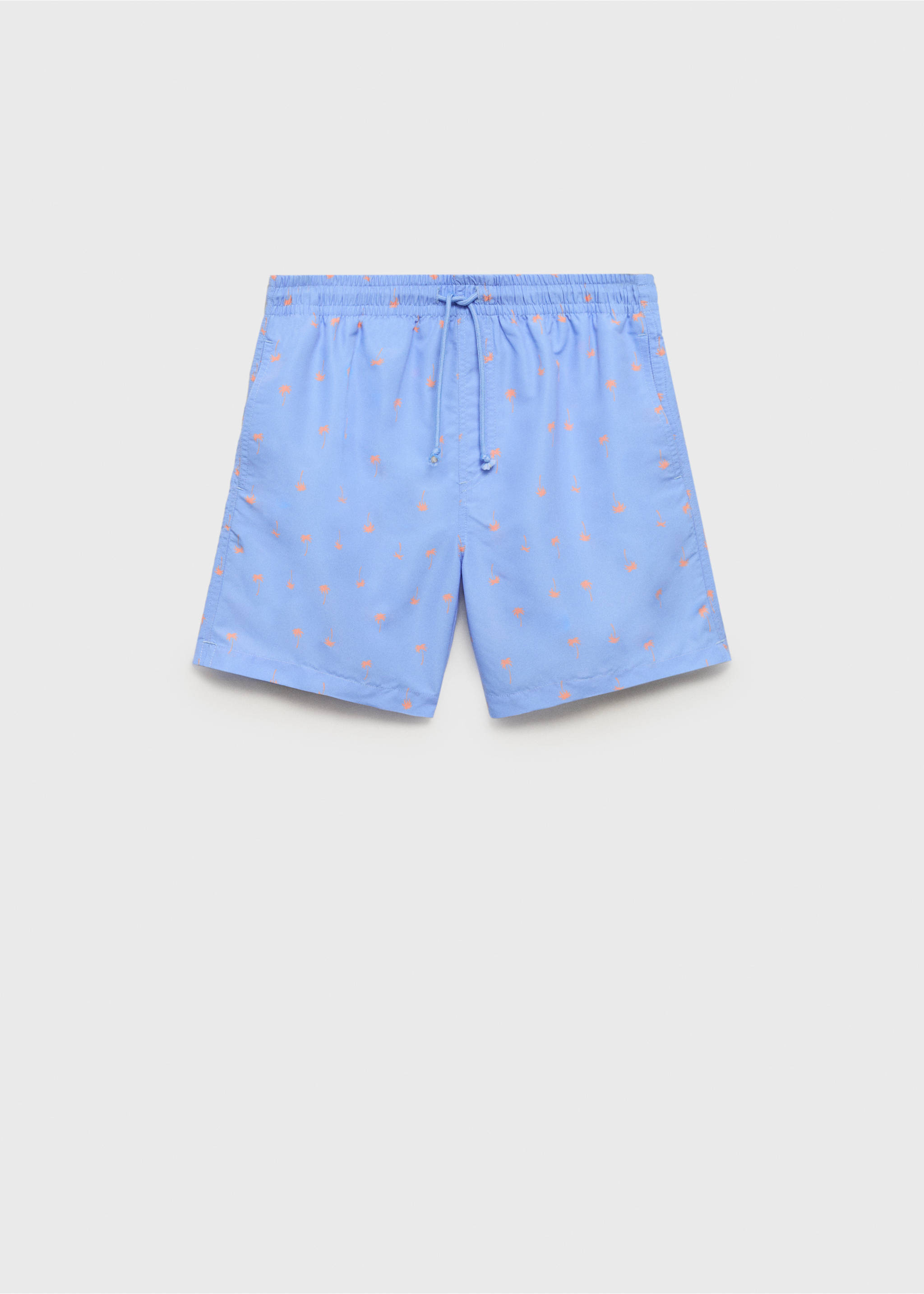 Palm trees print swimsuit trunks - Article without model, Blue. Ref: 87035953-00.