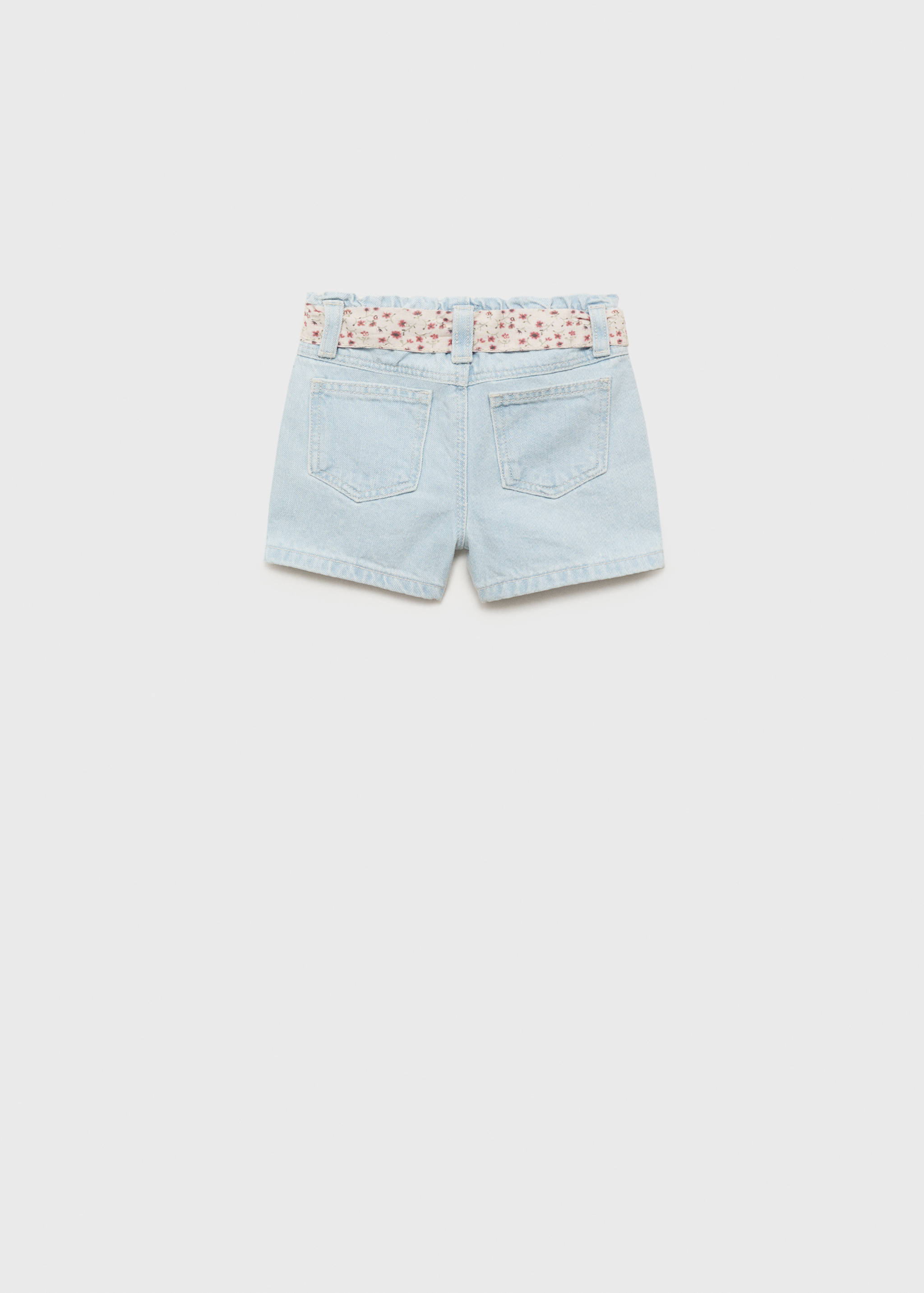 Denim shorts with belt - Reverse of the article