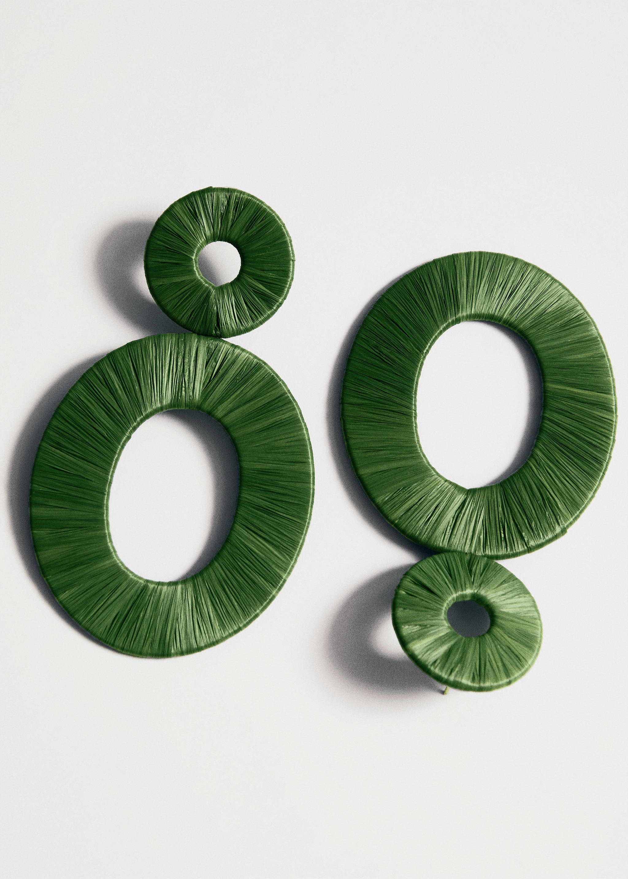 Naturfaser-Ohrringe mit rundem Design - Detail des Artikels 5