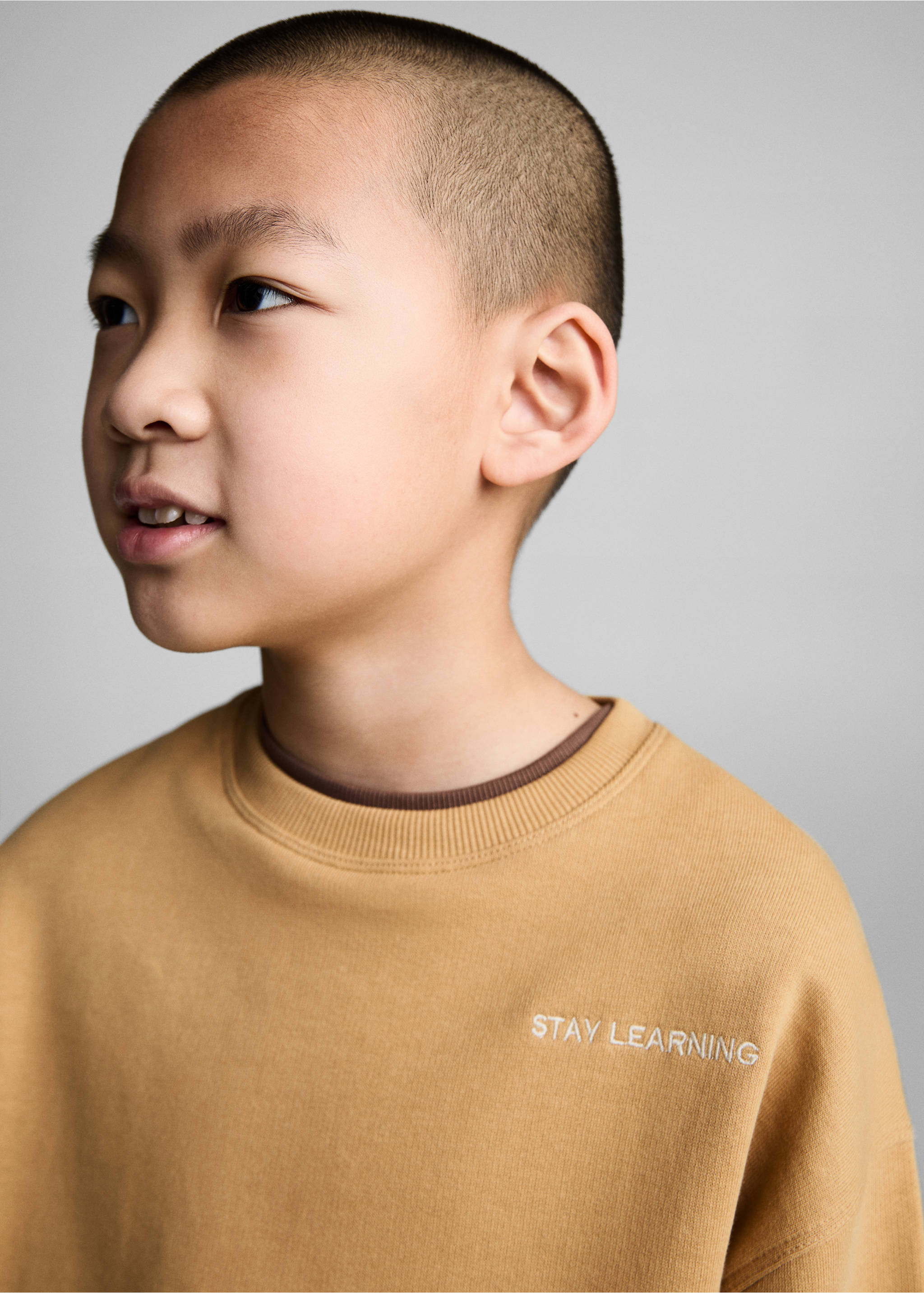 Printed picture sweatshirt - Details of the article 1, Ochre. Ref: 87035958-00.