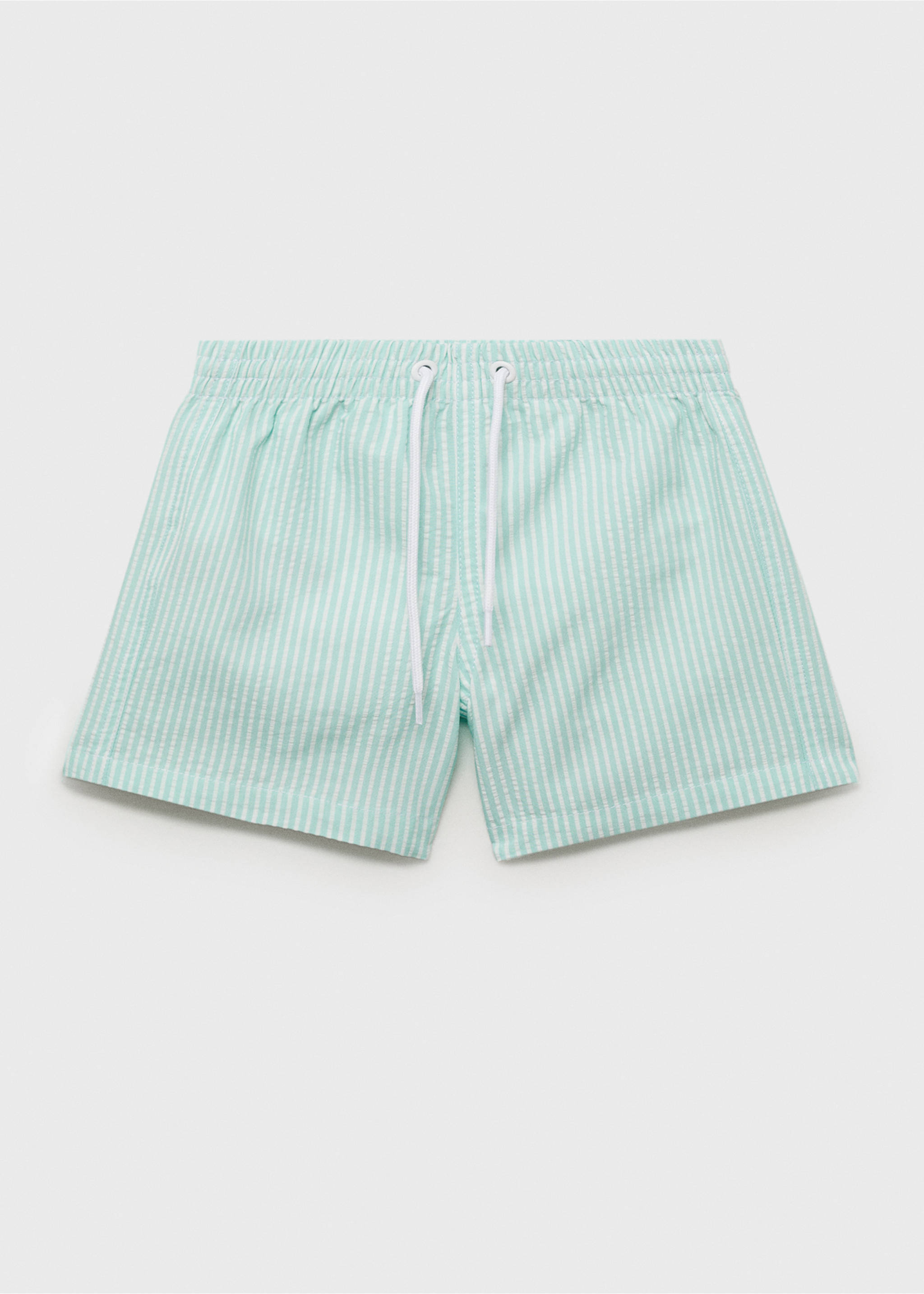 Fato de banho com cordão às riscas - Pormenor do artigo 2, Verde-menta. Ref: 87035962-00.