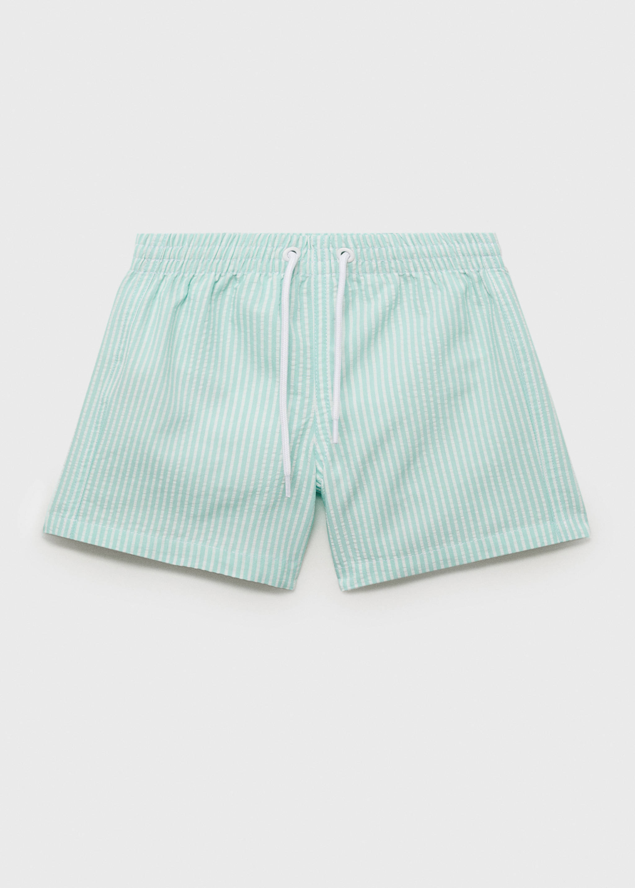 Gestreifte Badeshorts mit Kordelzug - Detail des Artikels 2