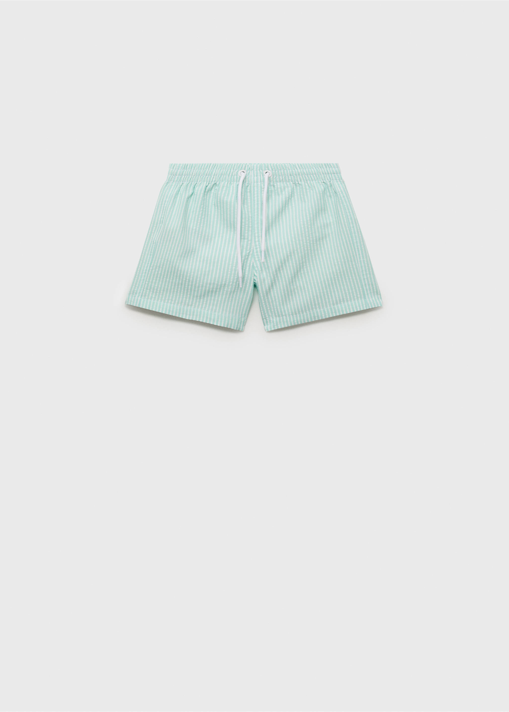 Striped drawstring swimsuit - Article without model, Mint Green. Ref: 87035962-00.