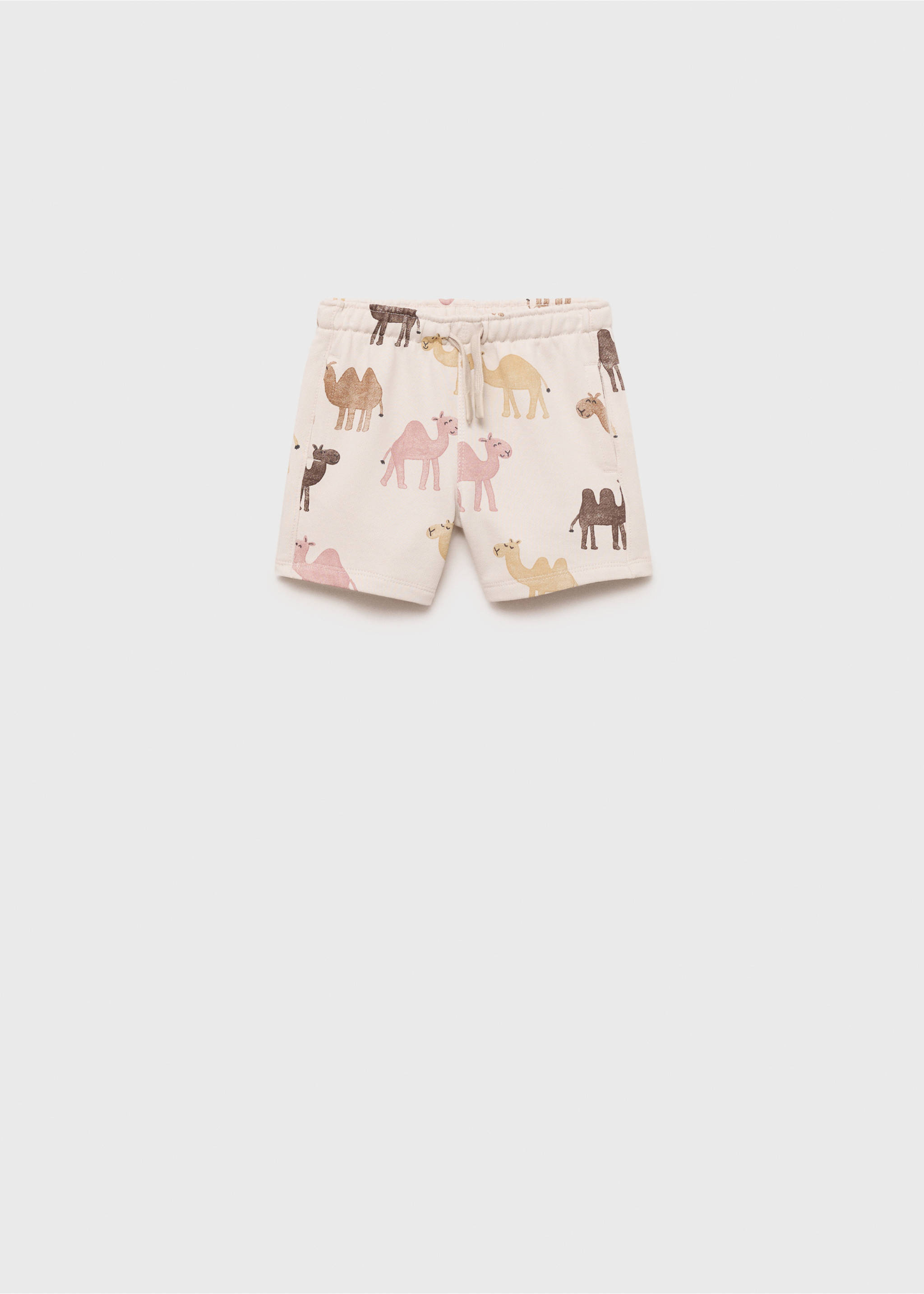 Tevemintás bermudanadrág - Termék modell nélkül, Homok. Ref: 87035963-00.