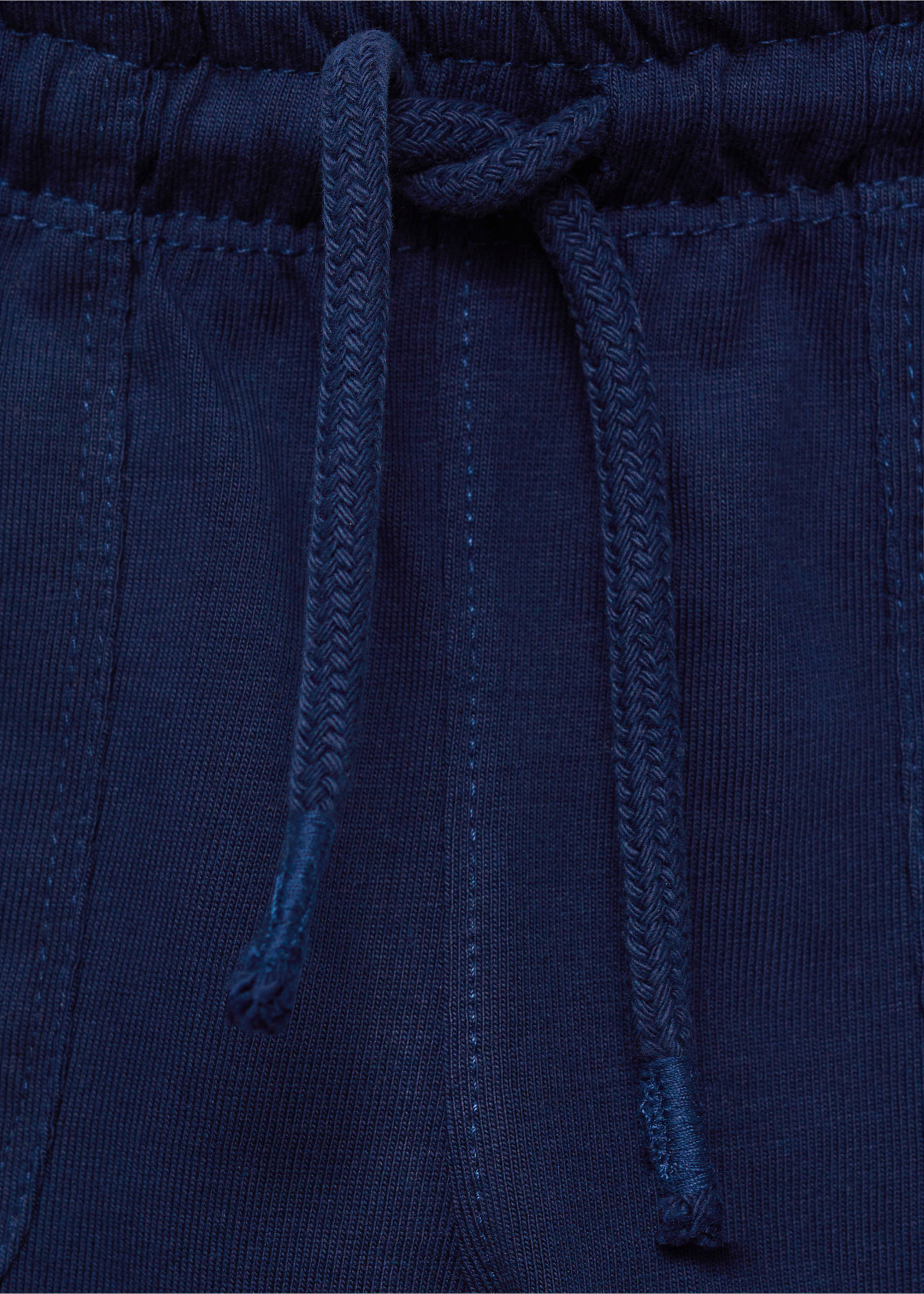 Baumwoll-Bermudashorts mit Kordelzug - Detail des Artikels 8, Dunkles Marineblau. Ref: 87035964-00.