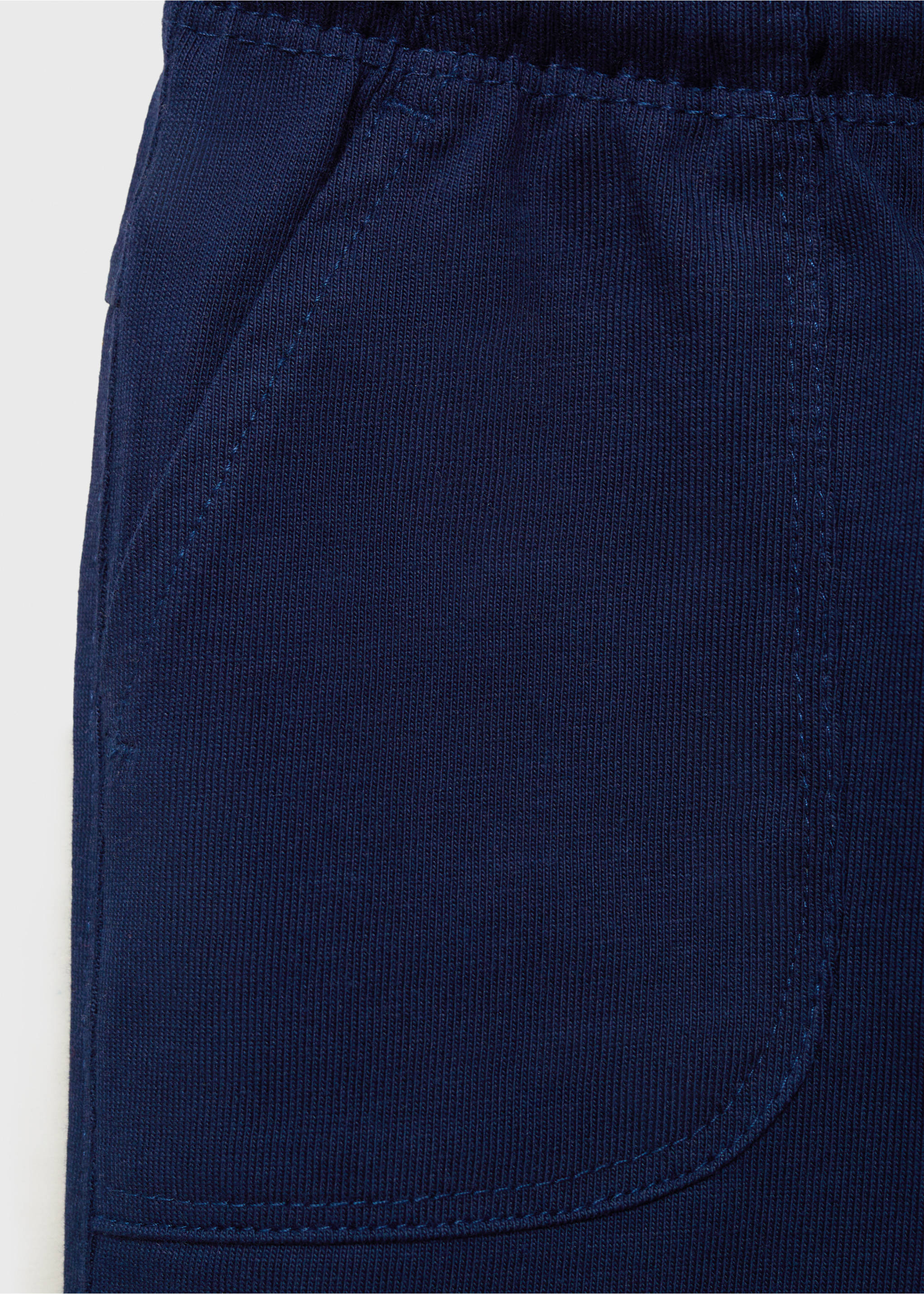 Baumwoll-Bermudashorts mit Kordelzug - Detail des Artikels 0, Dunkles Marineblau. Ref: 87035964-00.