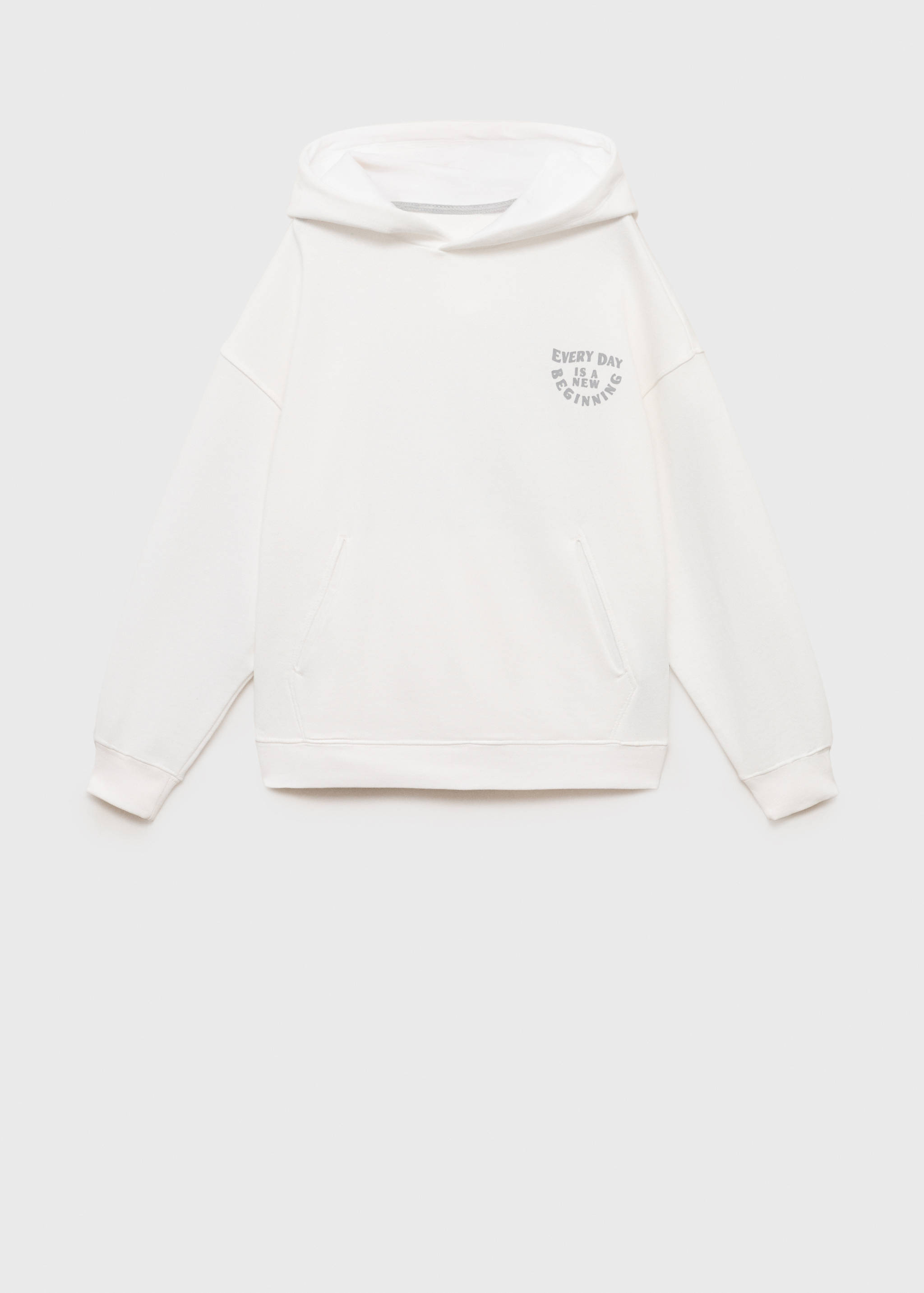 Cotton sweatshirt with printed message - Article without model