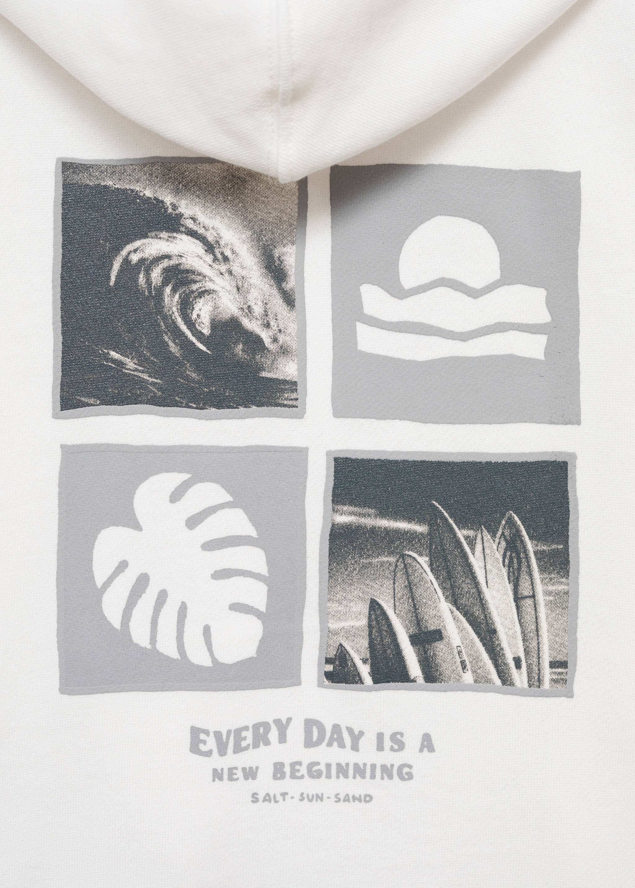 Cotton sweatshirt with printed message - Details of the article 8