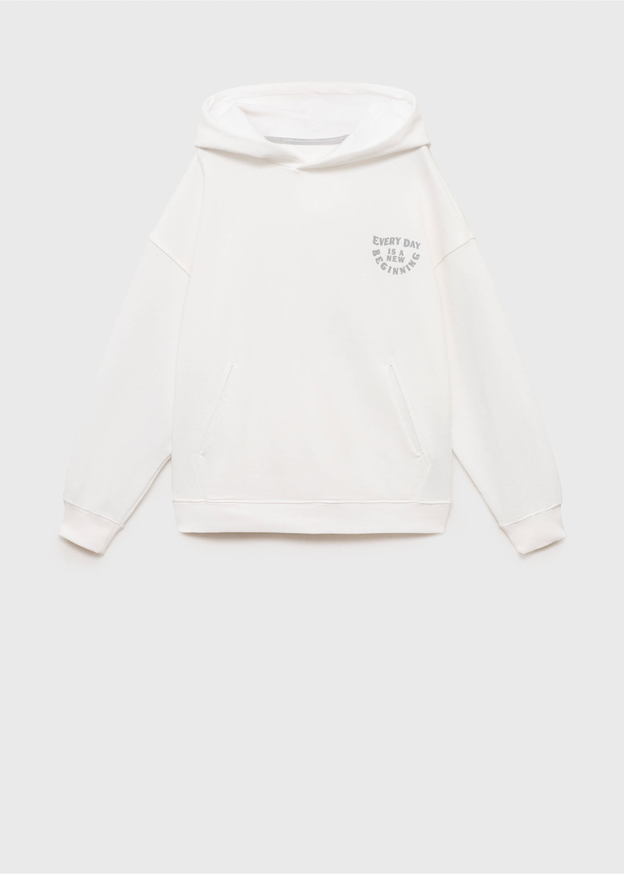 Sweat-shirt coton message imprimé - Article sans modèle, Blanc cassé. Ref: 87035965-00.